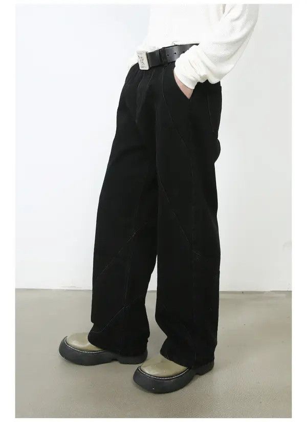 Japanese Brand Japanese retro patchwork loose wide-leg casual jeans Size US 32 / EU 48 - 5 Thumbnail