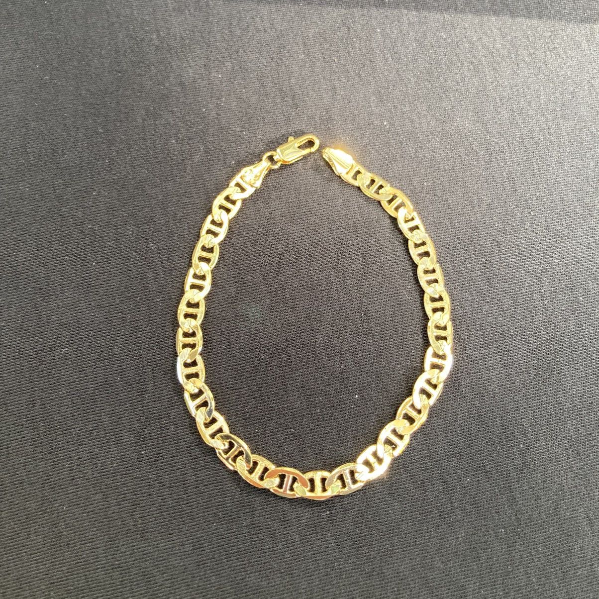 Jewelry Gold Bracelet Mariner Link 8in 6mm Size ONE SIZE - 1 Thumbnail