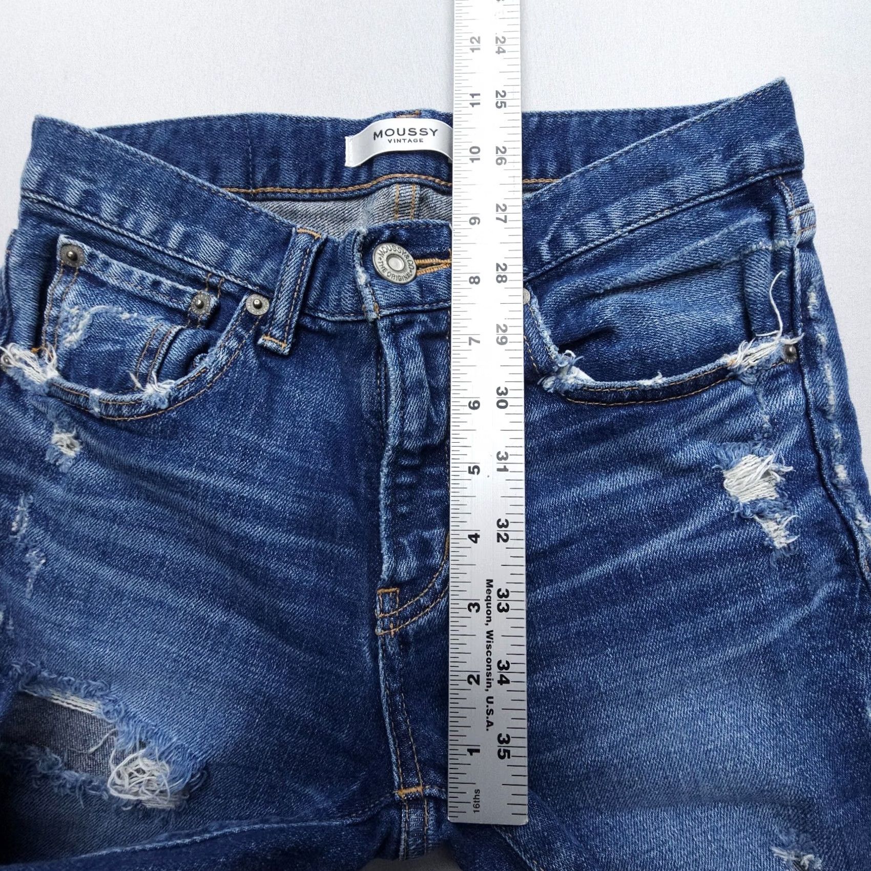 MOUSSY Moussy Vintage Howa Cropped Jeans 26 x 23" Dark Wash Slim Denim Women City Jeans Size 26" / US 2 / IT 38 - 5 Thumbnail