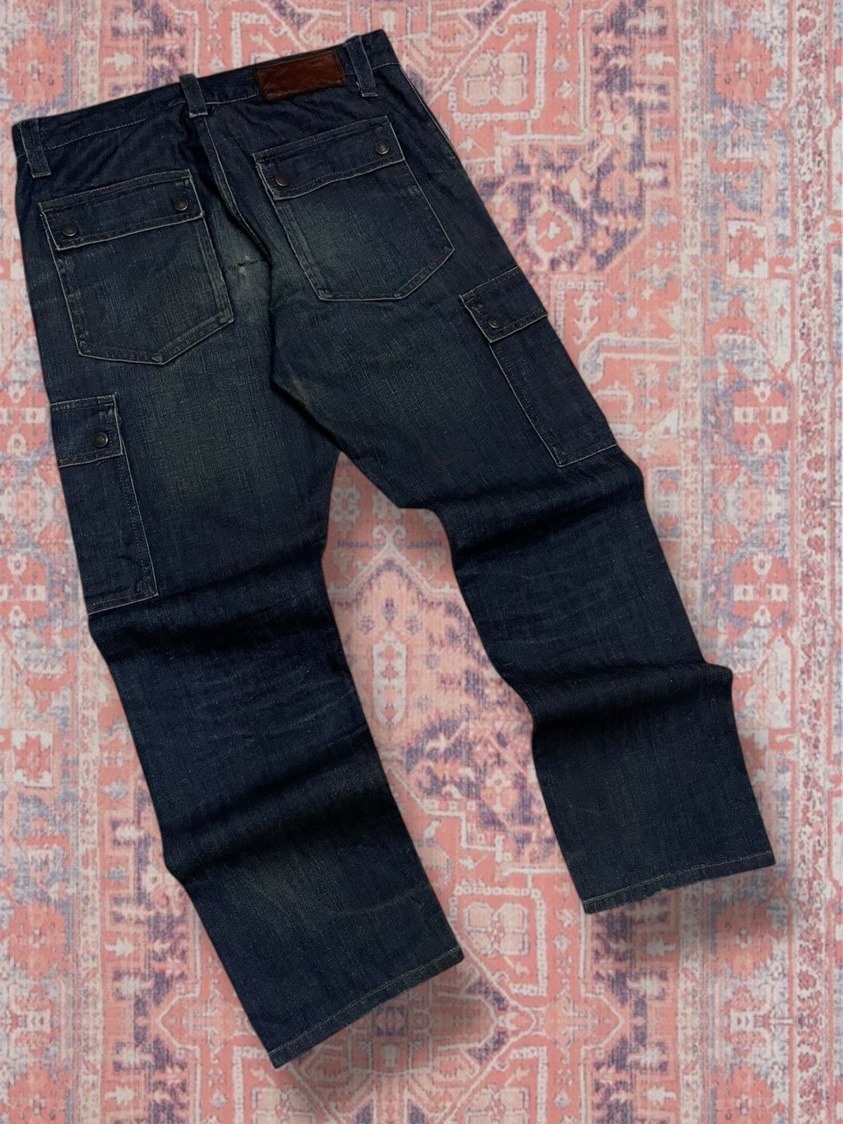 Japanese Brand Vintage Designer Japan Back Number Indigo Distressed Denim Size US 32 / EU 48 - 9 Thumbnail