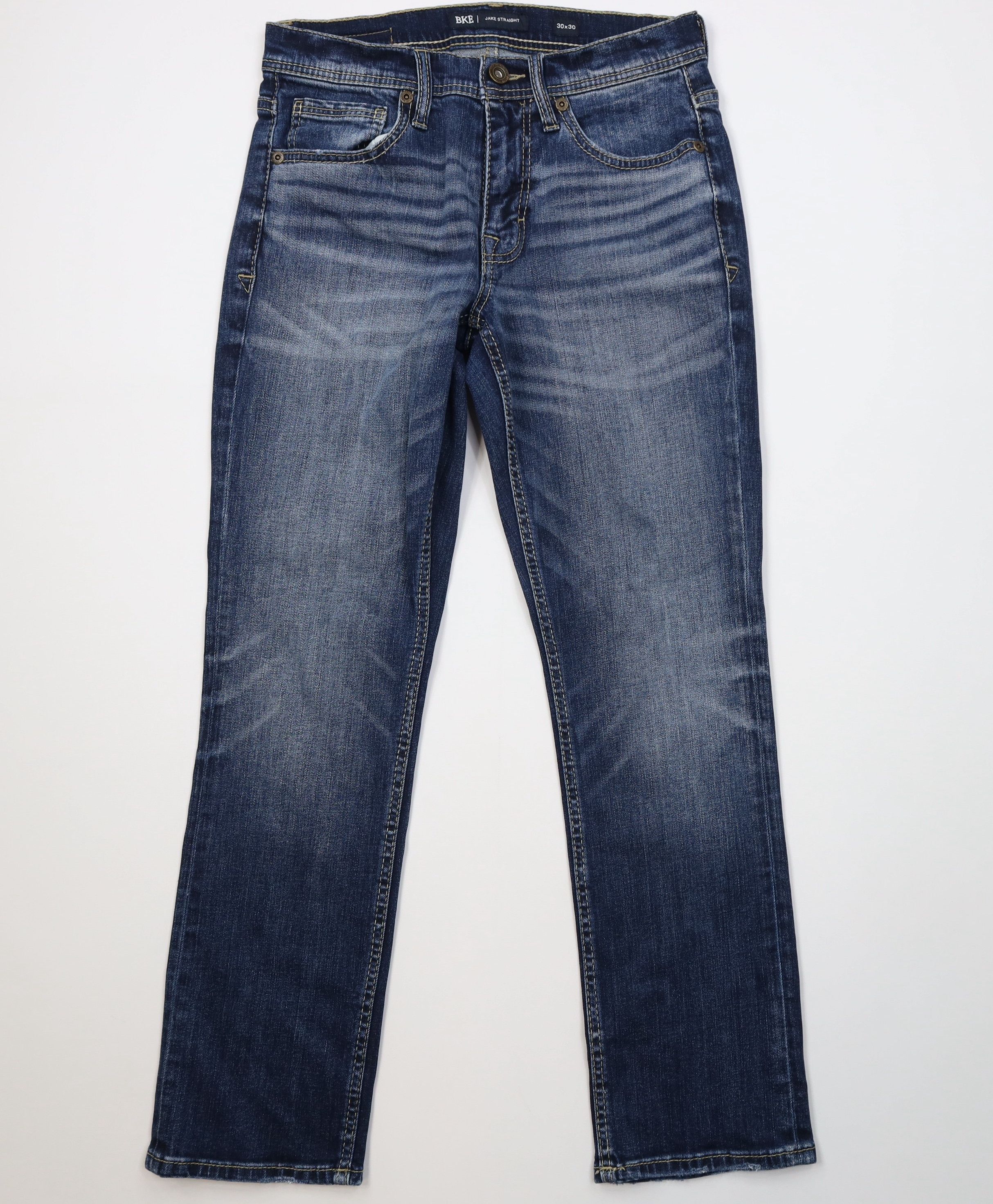 Vintage Buckle BKE Thick Stitch Jake Straight Leg Denim Jeans Size US 30 / EU 46 - 1 Thumbnail