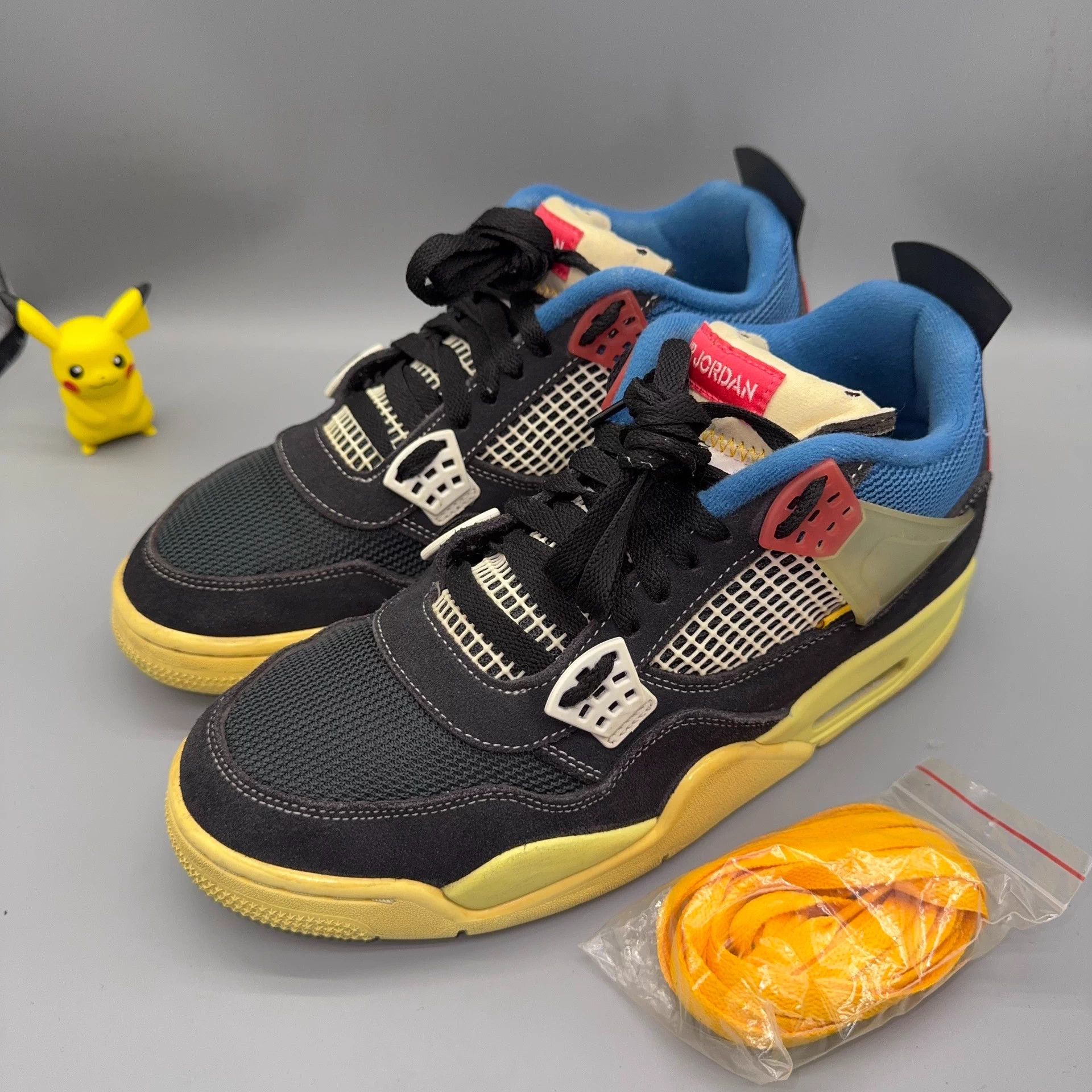 Nike Jordan AJ4 Union Black Blue 43 Size US 10 / EU 43 - 1 Thumbnail