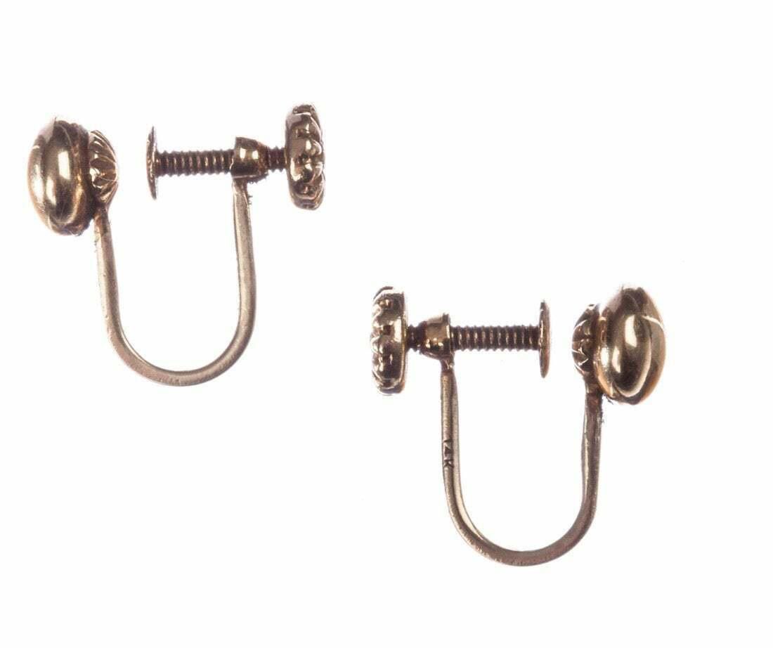 Designer 14 kt Gold Ball Bead Earrings Size ONE SIZE - 2 Thumbnail