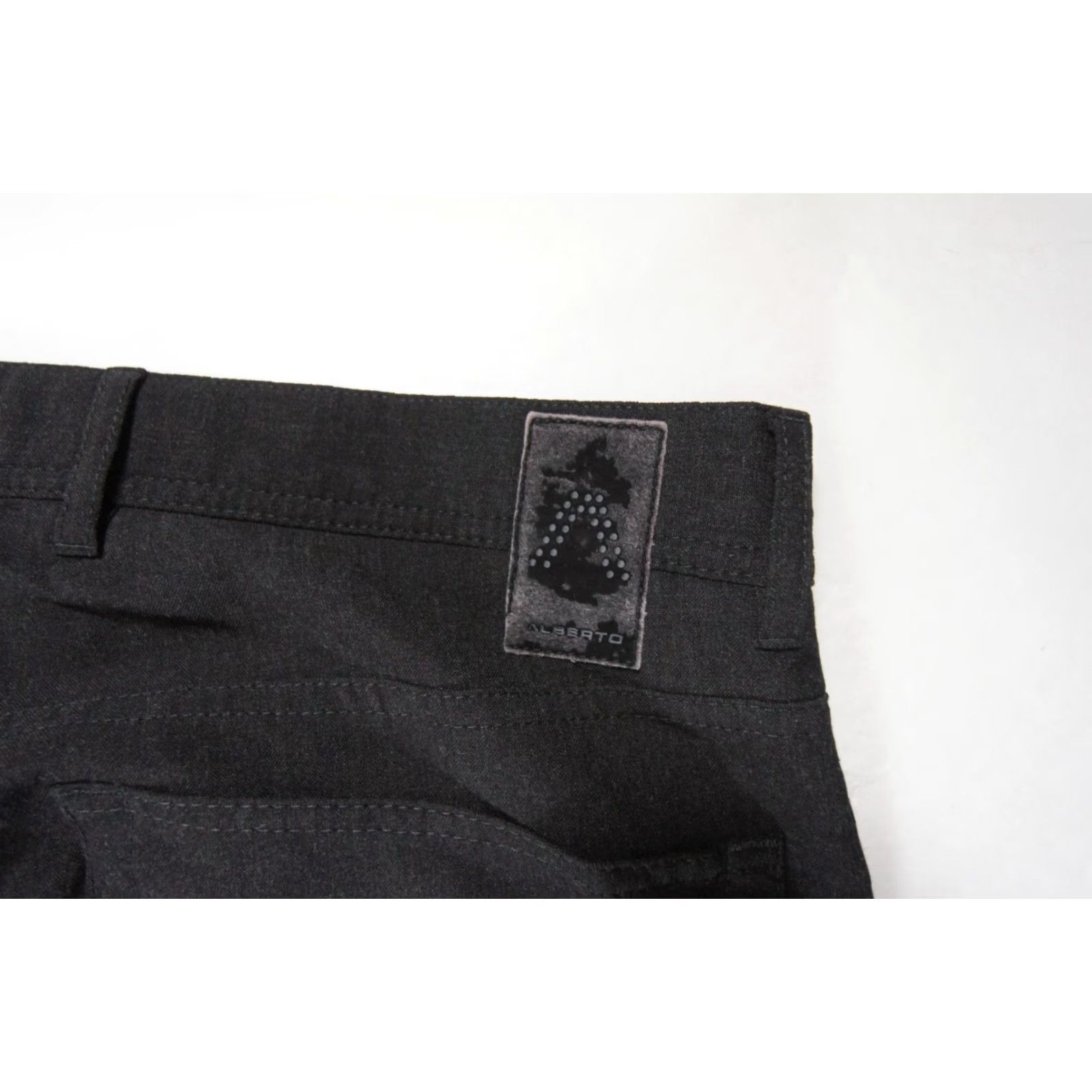 Vintage ALBERTO Pants Mens 36x34 Black Ceramica Stone Stretch Modern Fit Trouser Size US 36 / EU 52 - 7 Thumbnail