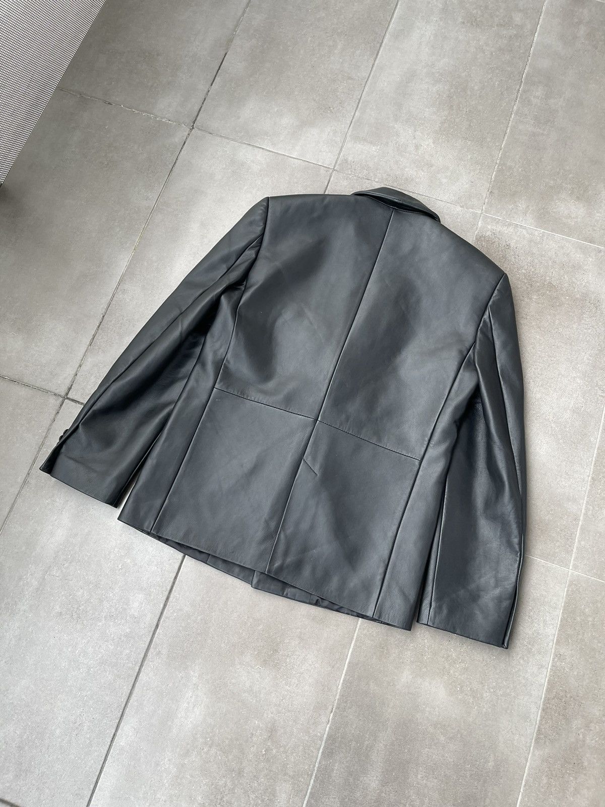 Han Kjobenhavn !DS! FW22 Han Kjobenhavn Black Leather Blazer Jacket Size US M / EU 48-50 / 2 - 14 Thumbnail