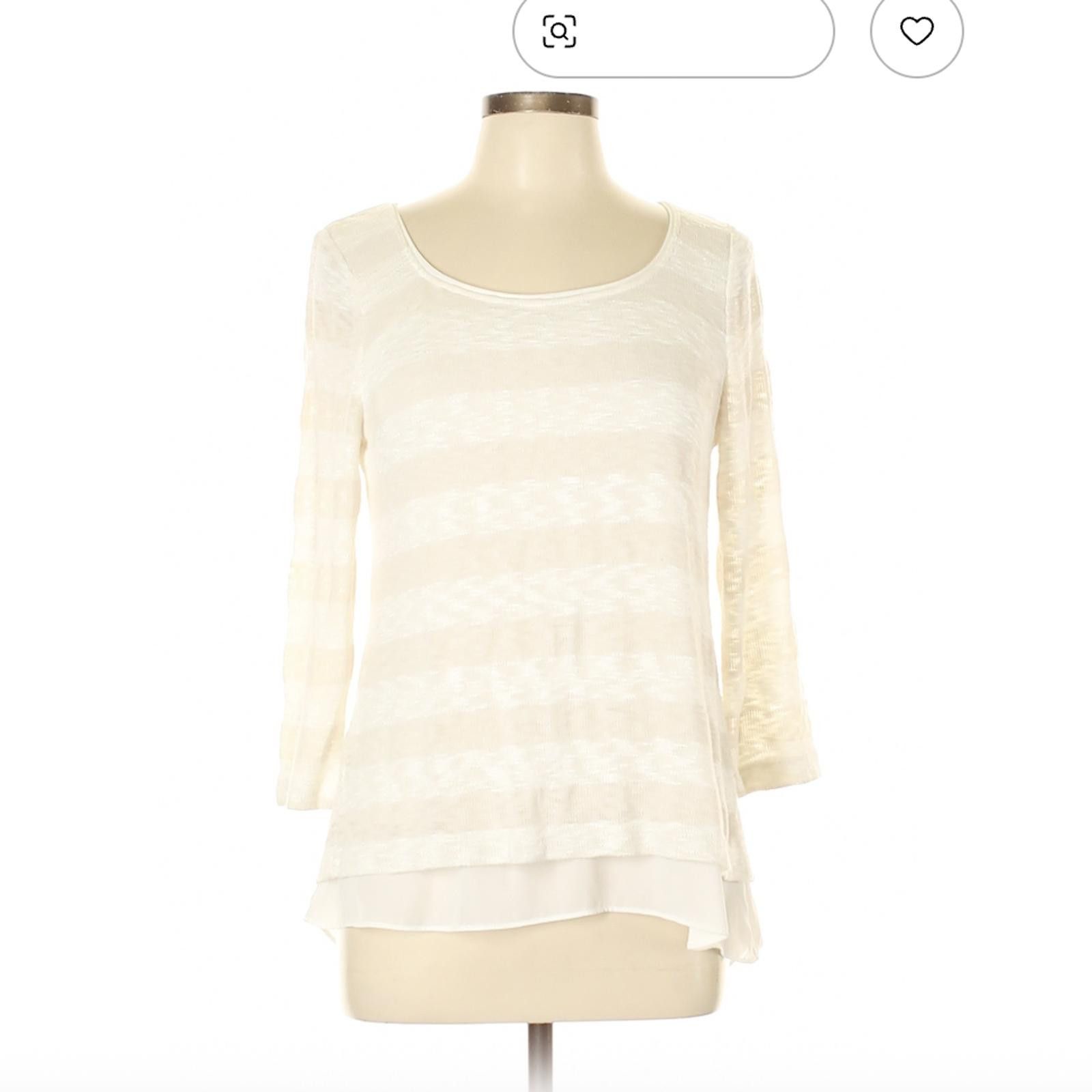 Other White House Black Market Ivory 3/4 Sleeve Top Size M Size M / US 6-8 / IT 42-44 - 1 Thumbnail