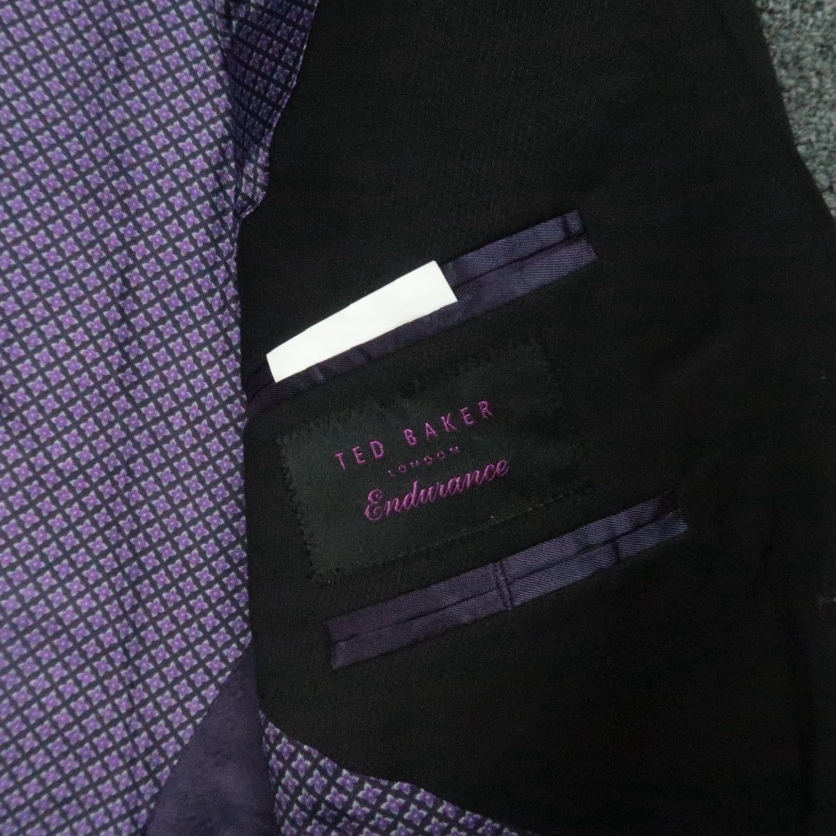 Ted Baker Ted Baker Blazer Mens 40 Regular Black Wool Suit Jacket Double-Vented Formal Size 40R - 4 Thumbnail