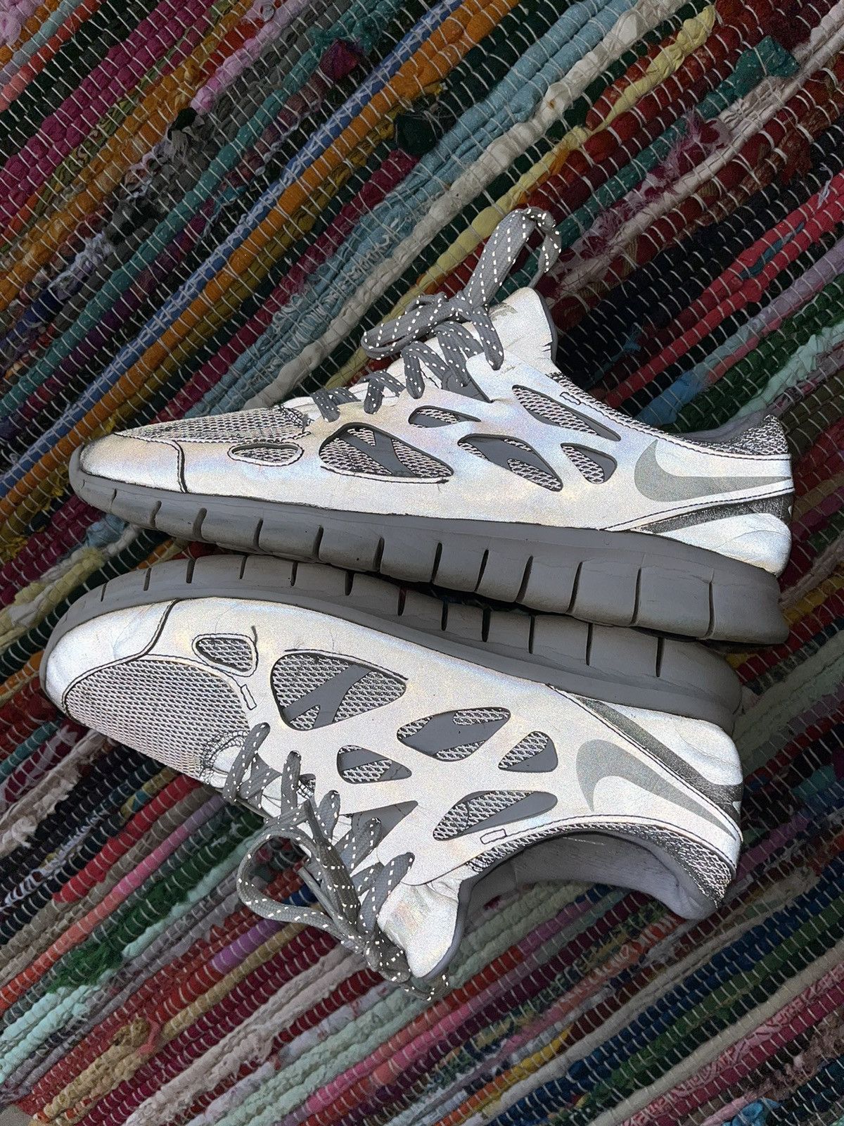 Nike × Vintage Rare Nike Free Run 2.0 Shield reflective gorpcore 3M acg Size US 11 / EU 44 - 3 Thumbnail