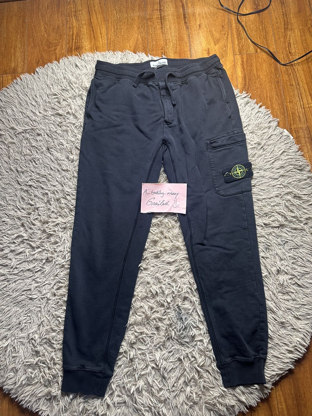 Stone Island Stone Island Sweatpants (Black/Large) Size US 34 / EU 50 - 1 Thumbnail