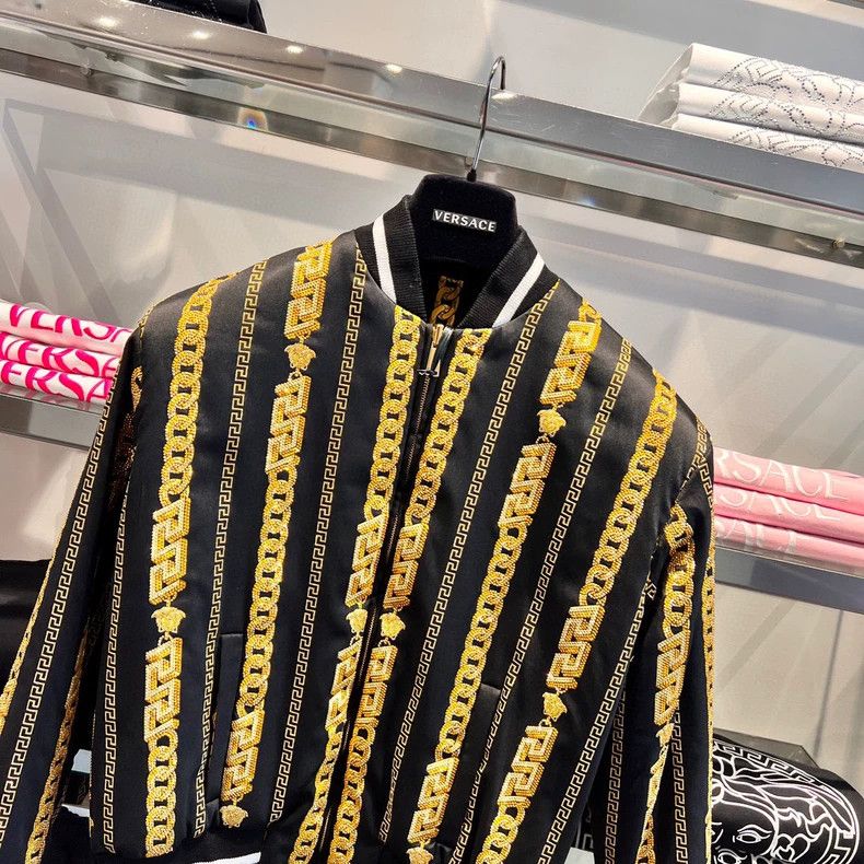 Versace Versace Black and gold double-sided cotton jacket with dia Size S / US 4 / IT 40 - 7 Thumbnail