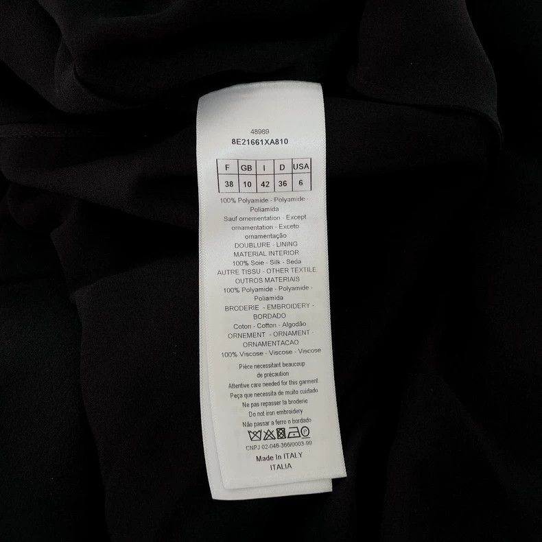 Dior Dior Black embroidered tulle dress Size XS / US 0-2 / IT 36-38 - 7 Thumbnail