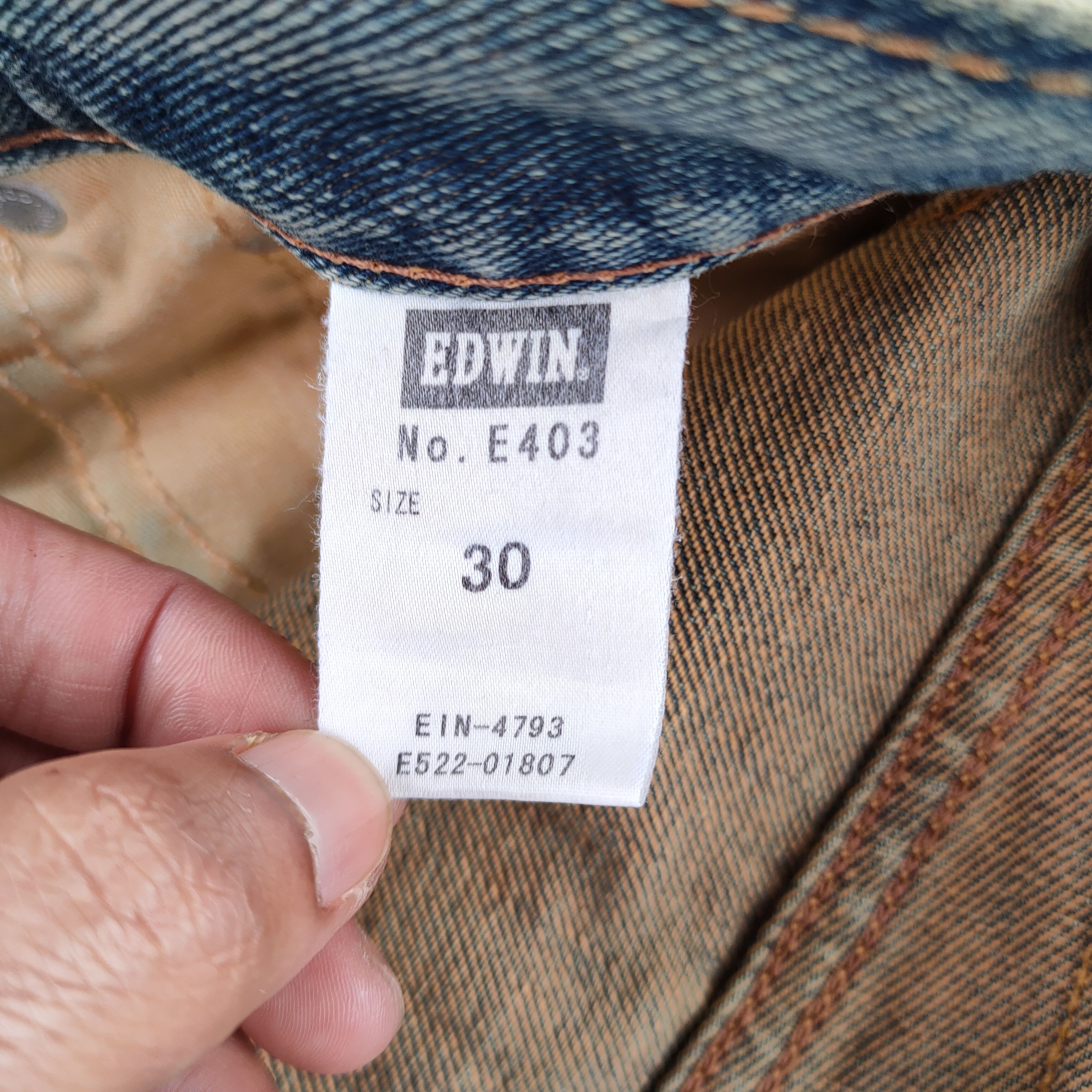 Edwin VINTAGE EDWIN 403 RUSTY FADED RIPPED JEANS DENIM PANTS Size US 32 / EU 48 - 15 Thumbnail