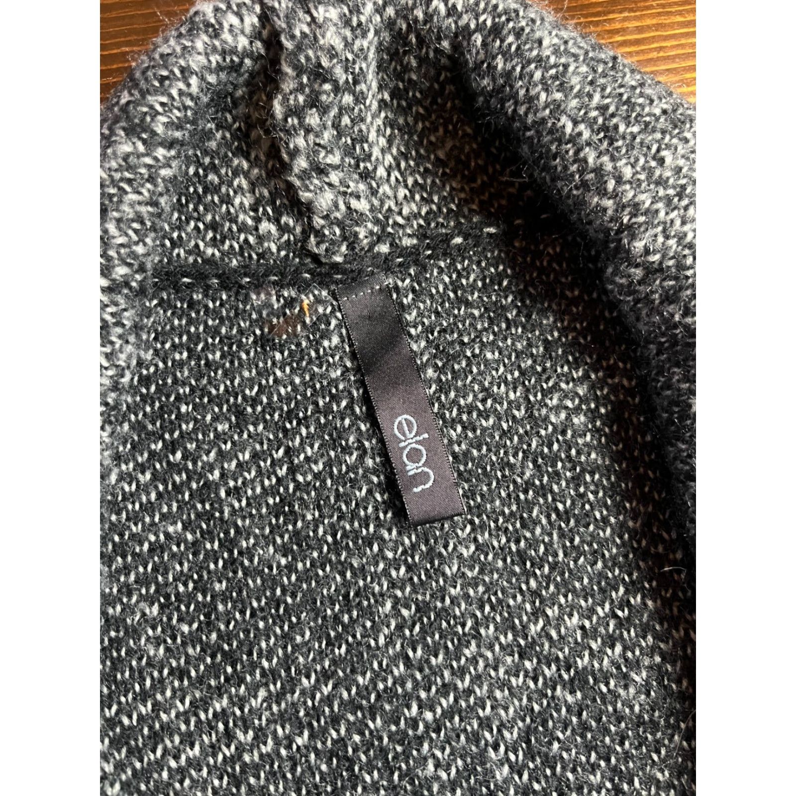 Vintage Elan Sweater Cardigan Vest Women's Medium Gray Black Knit Solid Regular Fall Spring Summer Womens Size M / US 6-8 / IT 42-44 - 5 Thumbnail