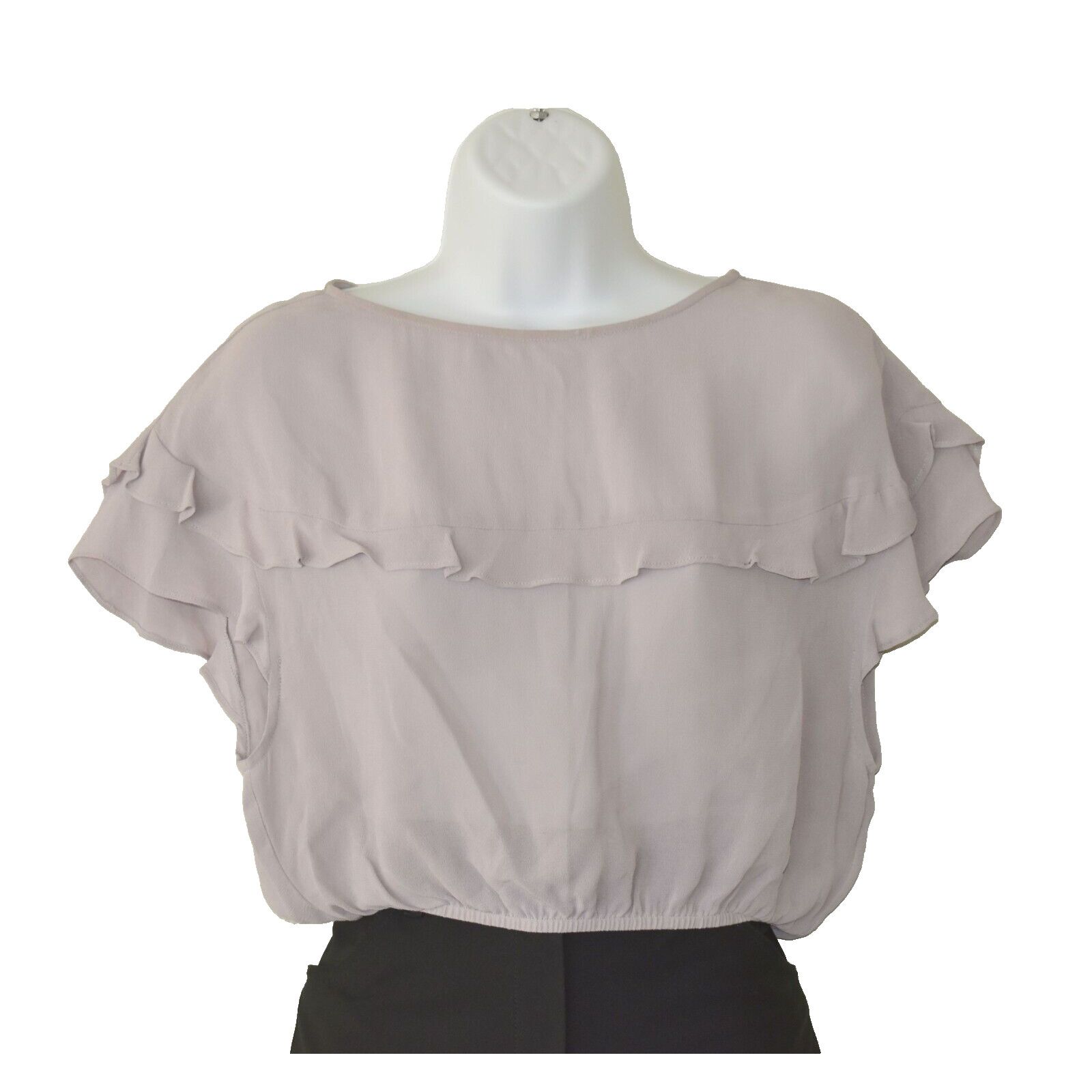 Reformation NEW REFORMATION Lilac Viscose Elasticized Waist Crop Top S Size S / US 4 / IT 40 - 1 Thumbnail
