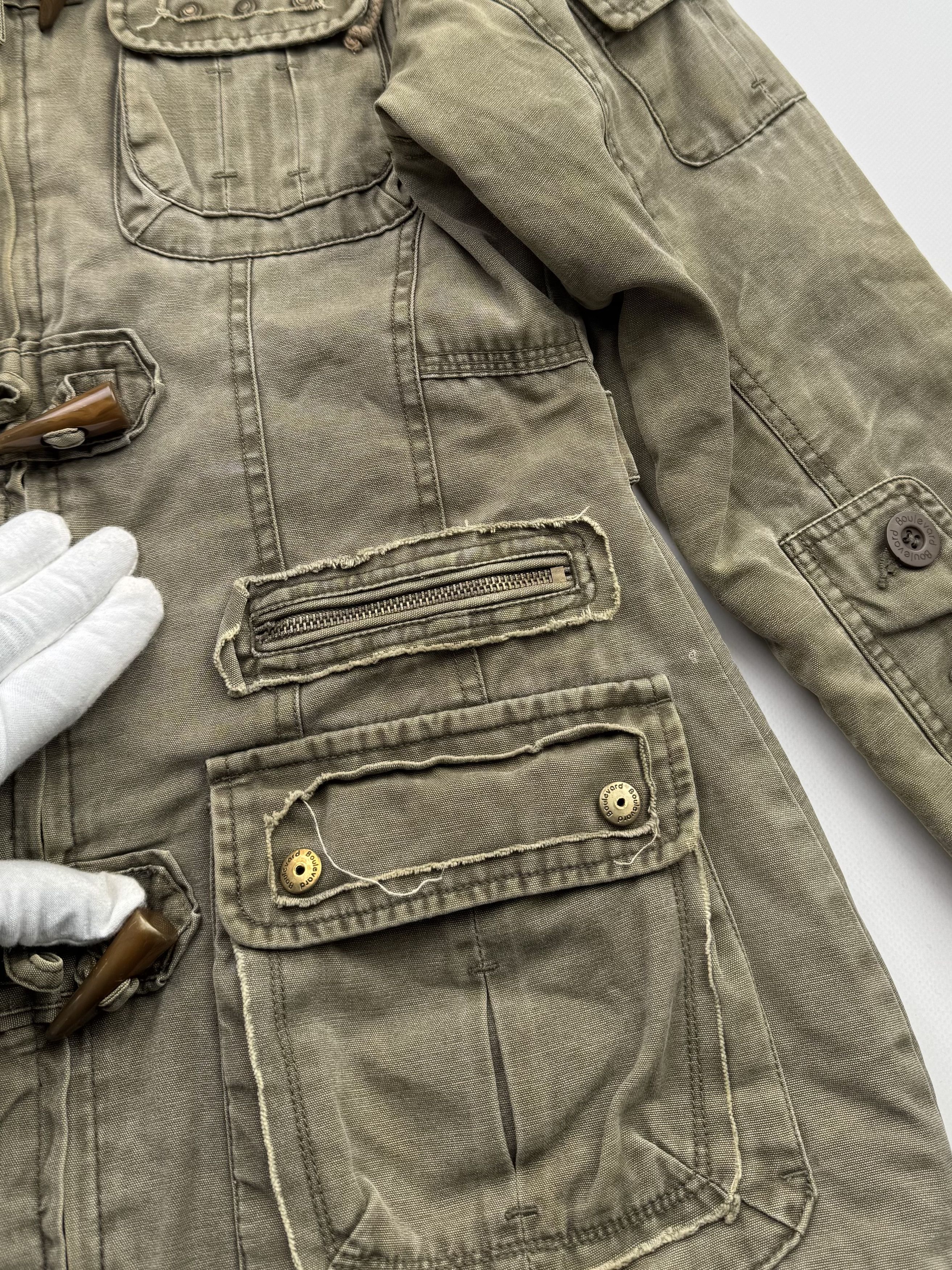 Vintage Vintage Washed Hooded Jacket With Many Details B344(V158)E2 Size XS / US 0-2 / IT 36-38 - 6 Thumbnail