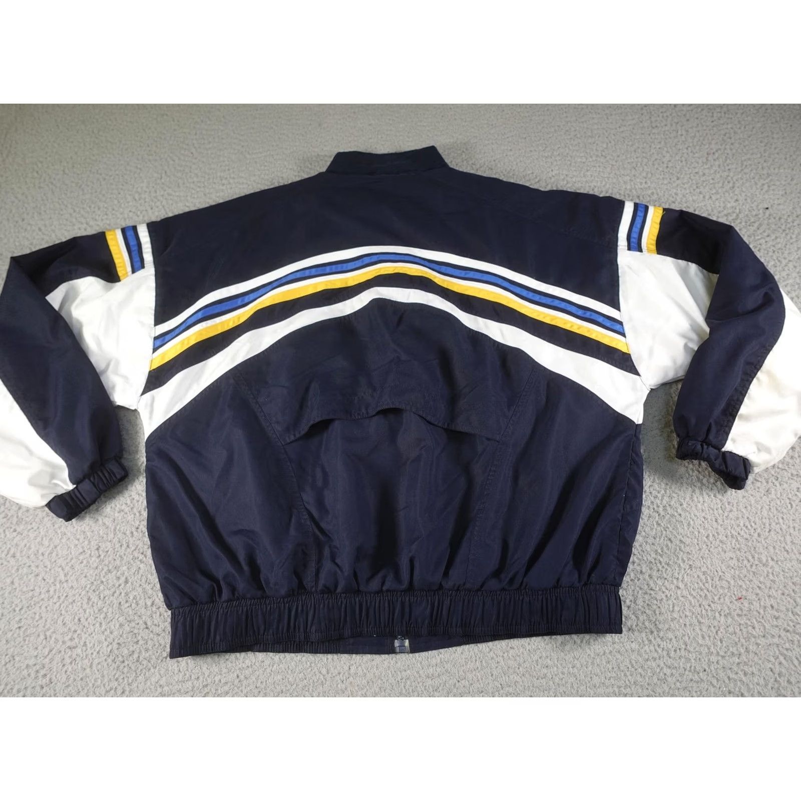 Vintage VINTAGE HEAD Jacket Mens XL Blue Stripe Windbreaker Zip Pockets 90s Tailored? Size US XL / EU 56 / 4 - 7 Thumbnail