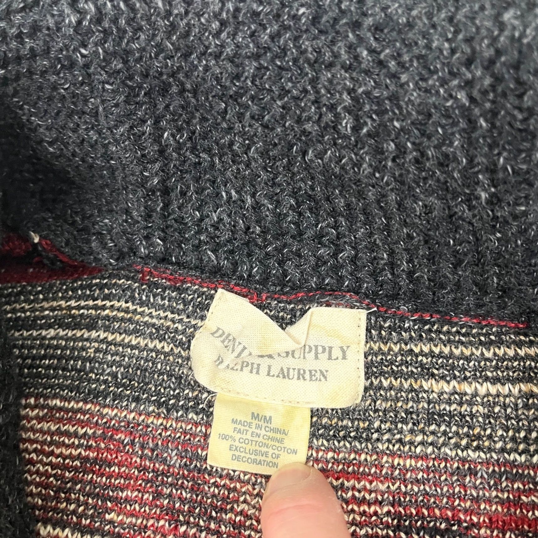 Vintage Denim & Supply Ralph Lauren Cardigan Sweater Womens XS Aztec Southwestern Shawl Size XS / US 0-2 / IT 36-38 - 2 Thumbnail