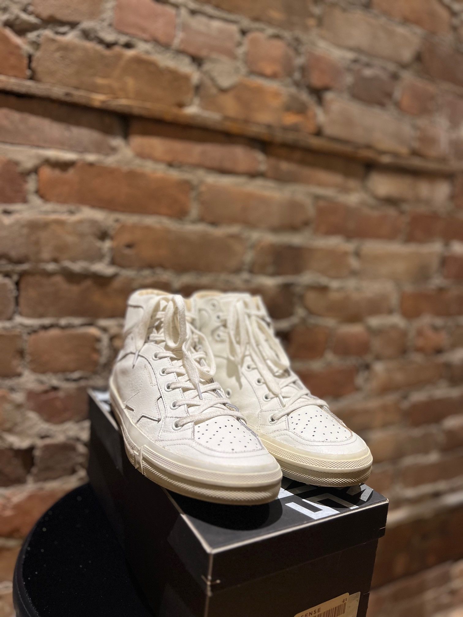 Golden Goose Golden Goose 2.12 High-Top Sneakers – ZZ White Size US 8 / EU 41 - 3 Thumbnail