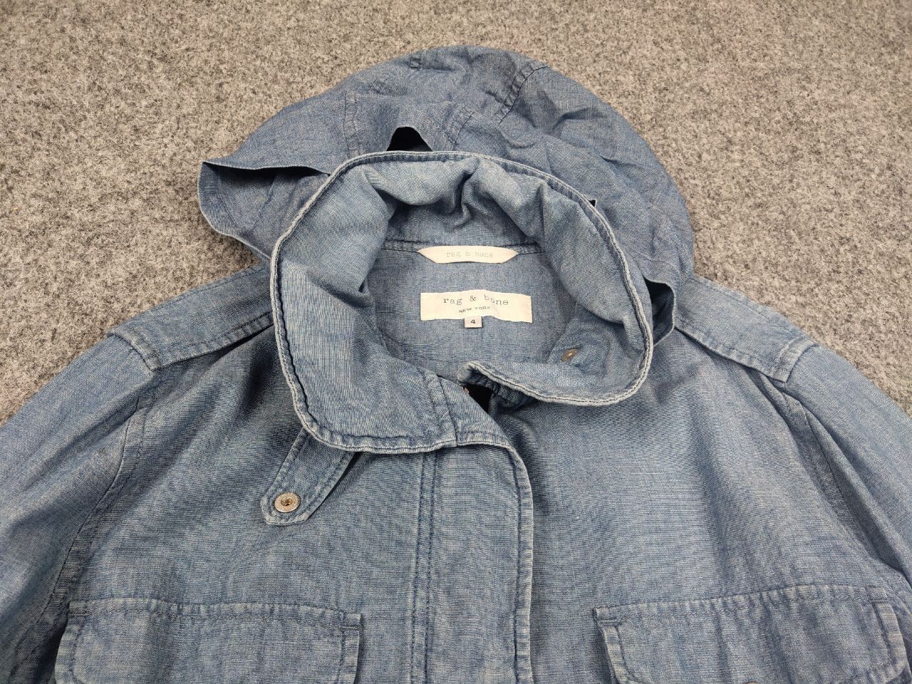 Rag & Bone Rag & Bone USA Design Canvas Light Pocket Military Jacket Size L / US 10 / IT 46 - 8 Thumbnail