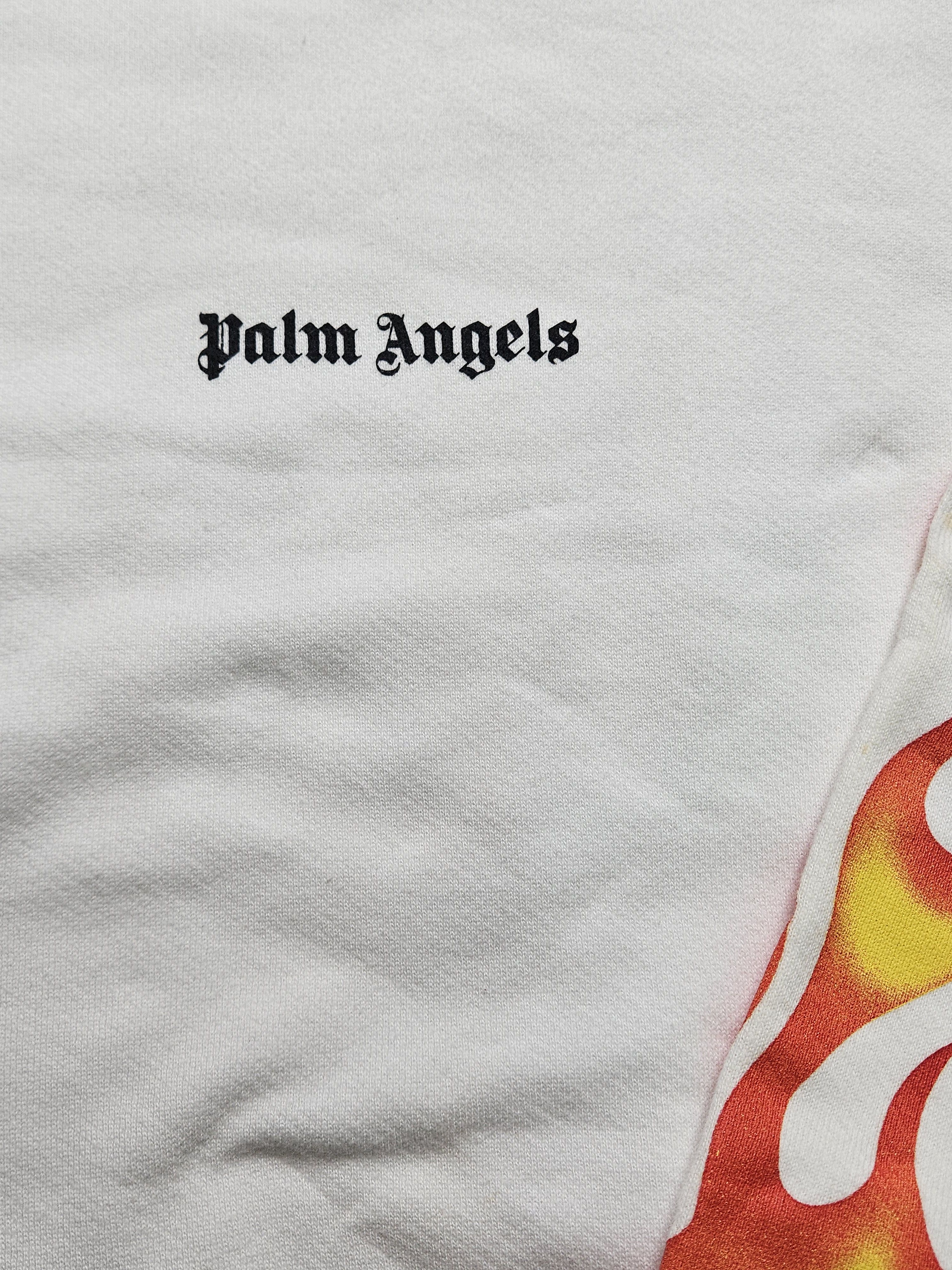 Palm Angels Palm Angels White Fire Starter Round Neck Sweatshirt Size US M / EU 48-50 / 2 - 5 Thumbnail