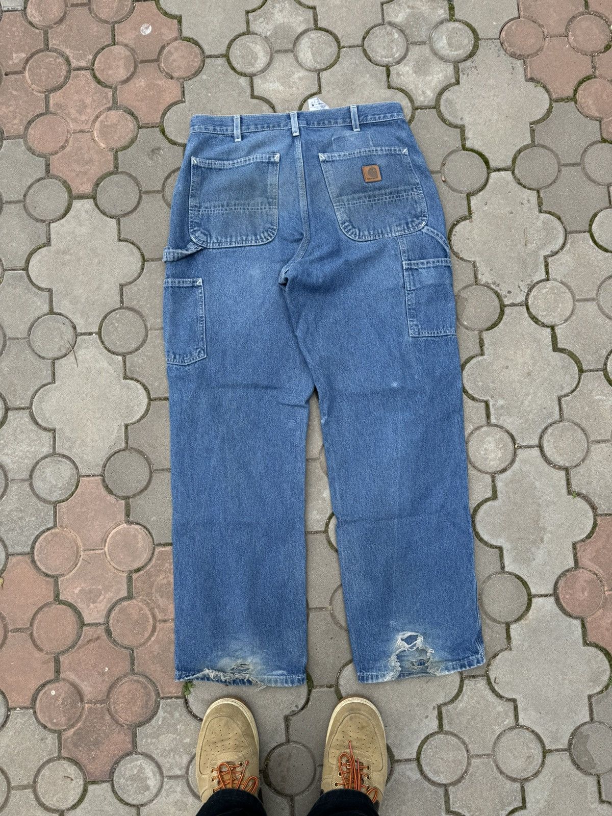 Carhartt × Carhartt Wip × Vintage Vintage Distressed Carhartt Carpenter Work Pant USA Size US 32 / EU 48 - 3 Thumbnail