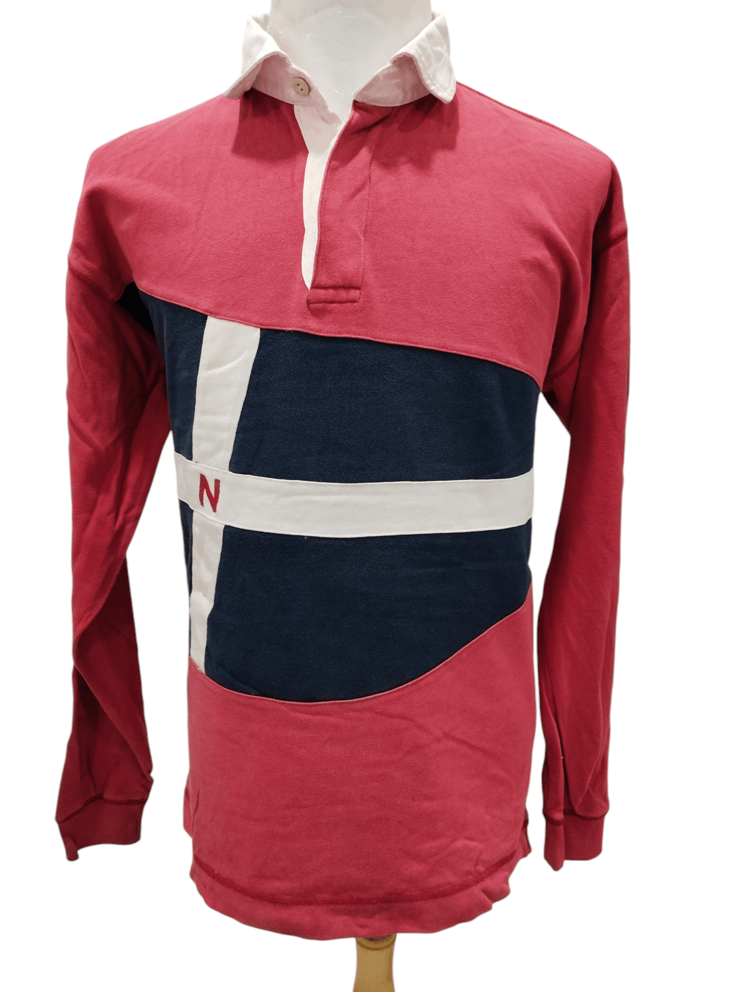 Nautica × Vintage Vintage Nautica Rugby Long Sleeve Tshirt Size US XL / EU 56 / 4 - 1 Thumbnail