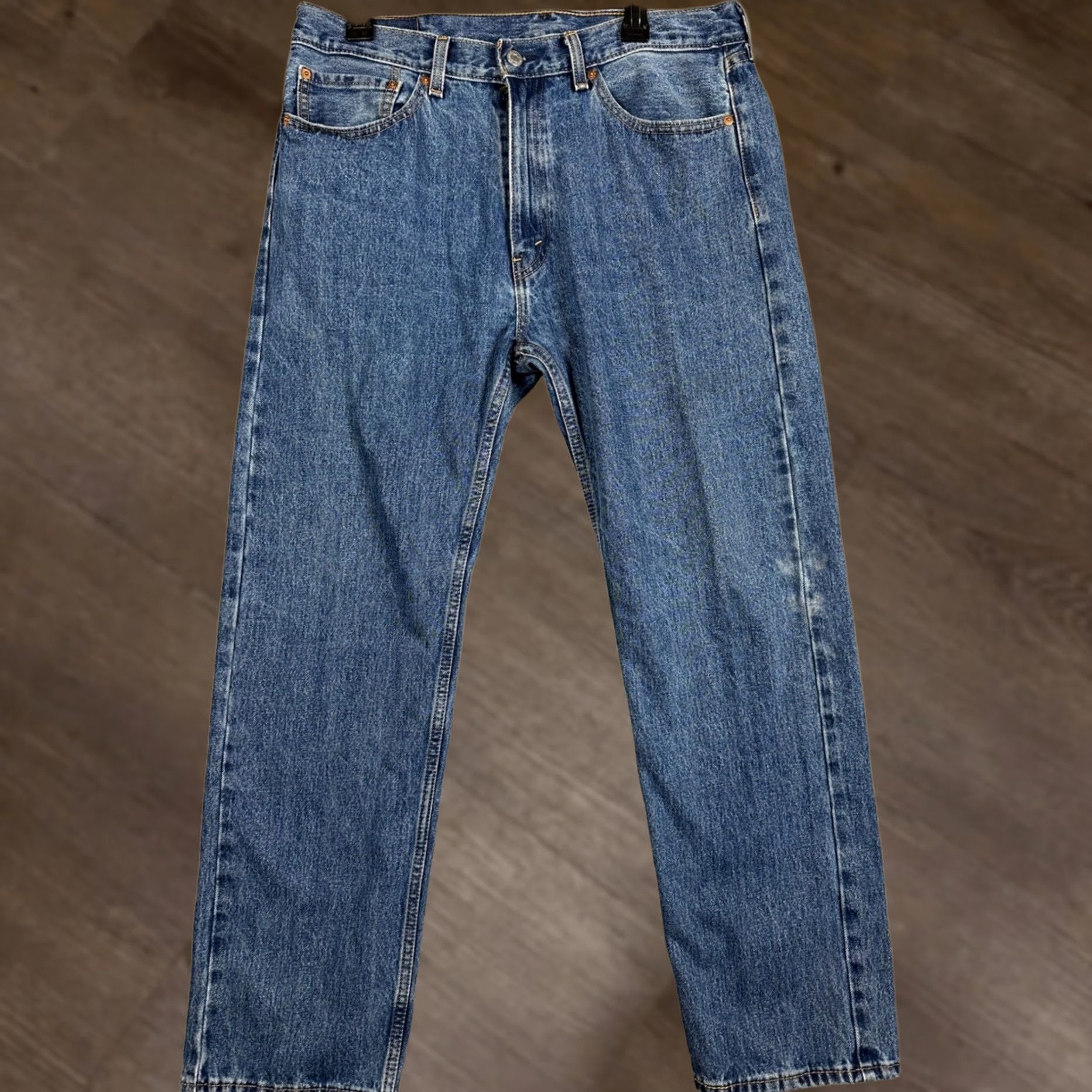 Levi's Levis 505 Jeans Mens 36X32 Blue Regular Fit Straight Leg 5 Pocket Denim Size US 36 / EU 52 - 1 Thumbnail