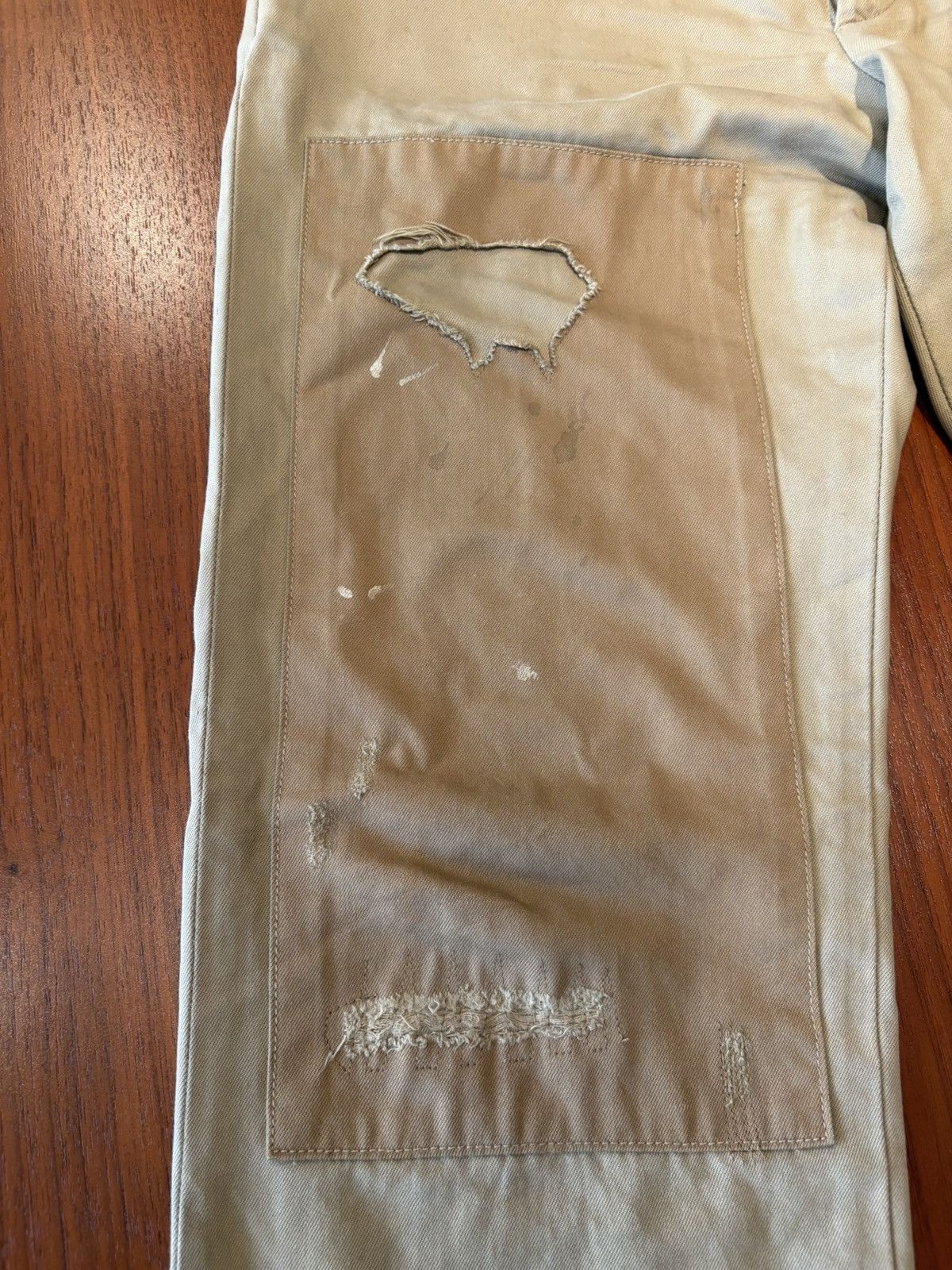RRL Ralph Lauren RRL DOUBLE RL RALPH LAUREN FIELD FIT REPAIRED CHINO Size US 28 / EU 44 - 2 Thumbnail