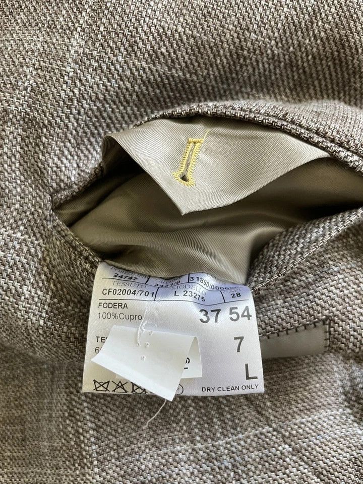 Canali Canali Kei Plaid Linen & Wool Sport Coat 54 EU / 44 US Long Size 44L - 9 Thumbnail
