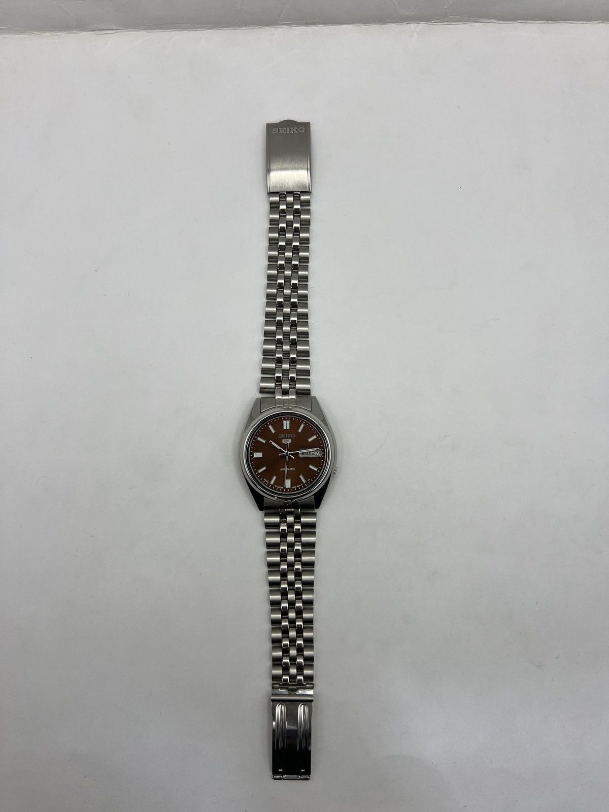 Seiko SEIKO5 SNX447 BROWN Sunburst Dial Automatic 17 Jewels Japan. Size 36 - 15 Thumbnail