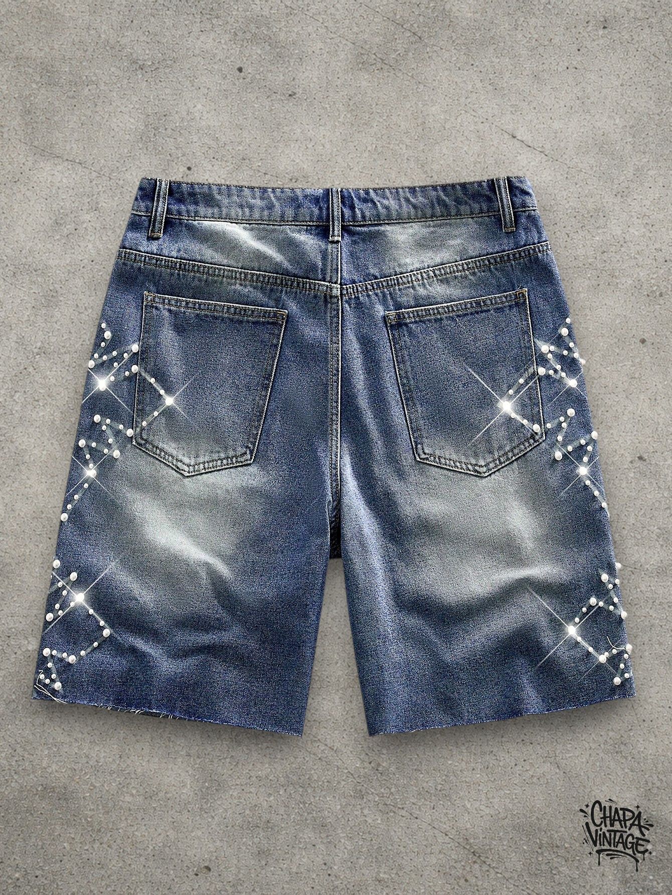 Japanese Brand Distressed washed denim shorts Size US 32 / EU 48 - 2 Thumbnail