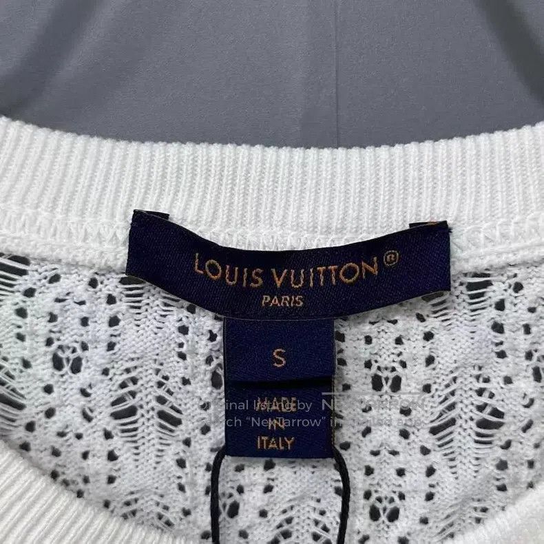 Louis Vuitton Louis Vuitton SS24 Logo chain lace knit short sleeves Size S / US 4 / IT 40 - 6 Thumbnail