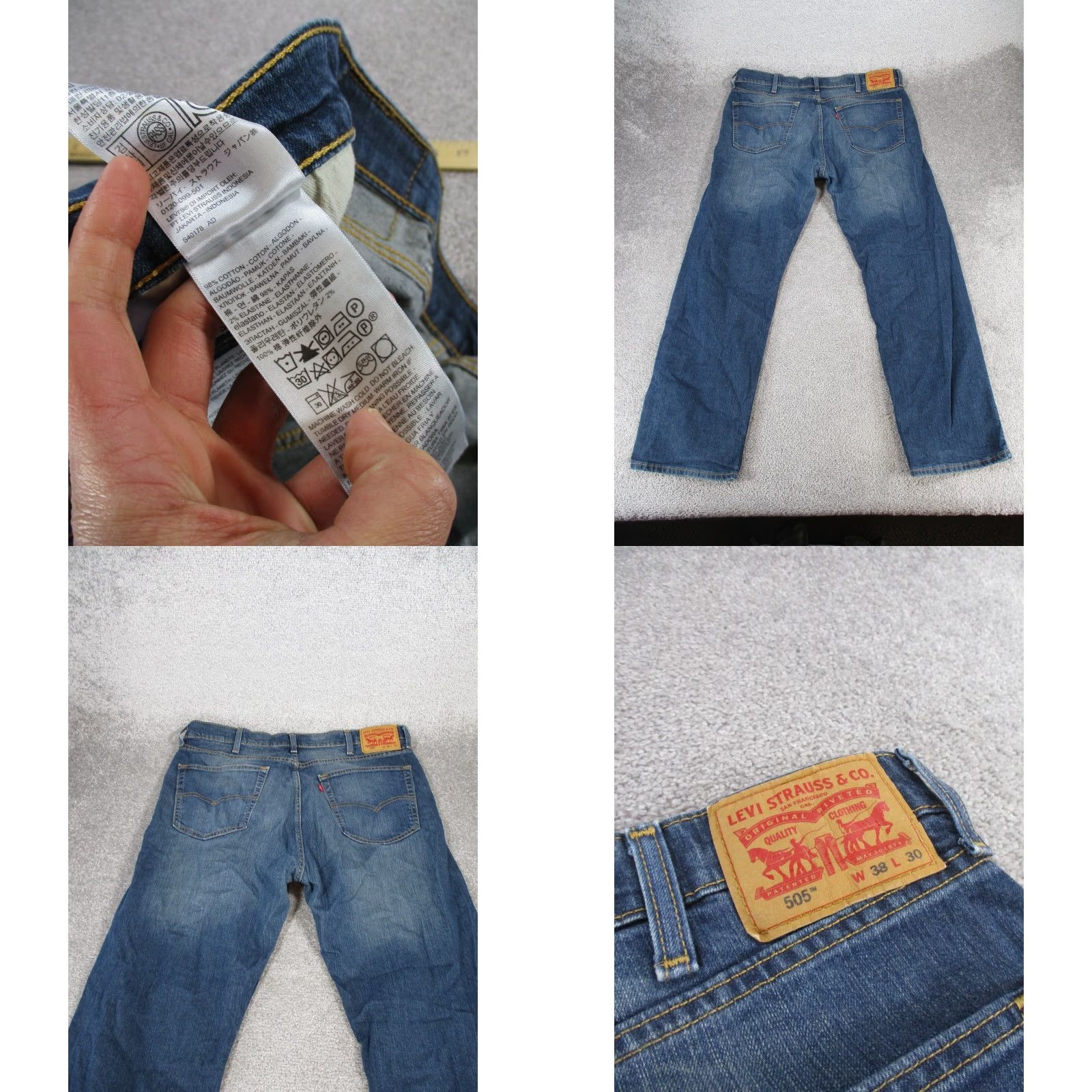 Levi's Levis Levi's 505 Jeans Mens Regular Fit Straight Dark Wash Denim Blue 38x30 38 30 Inseam Regular Size 38 Denim Jeans 505 Brand Levi's 505 Size US 38 / EU 54 - 8 Thumbnail
