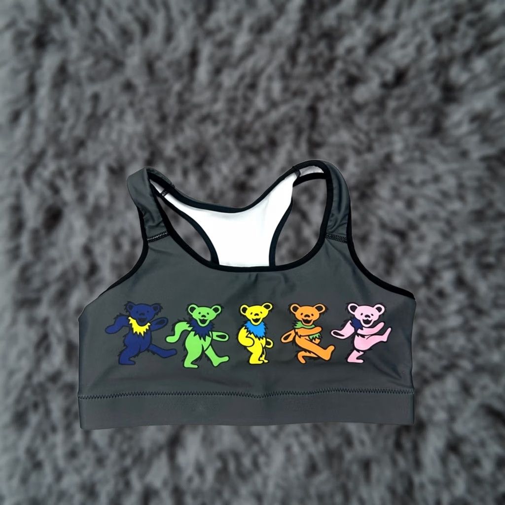 X-LARGE Section 119 Grateful Dead Charcoal Dancing Bears Sports Bra L Womens NWOT Size ONE SIZE - 1 Thumbnail