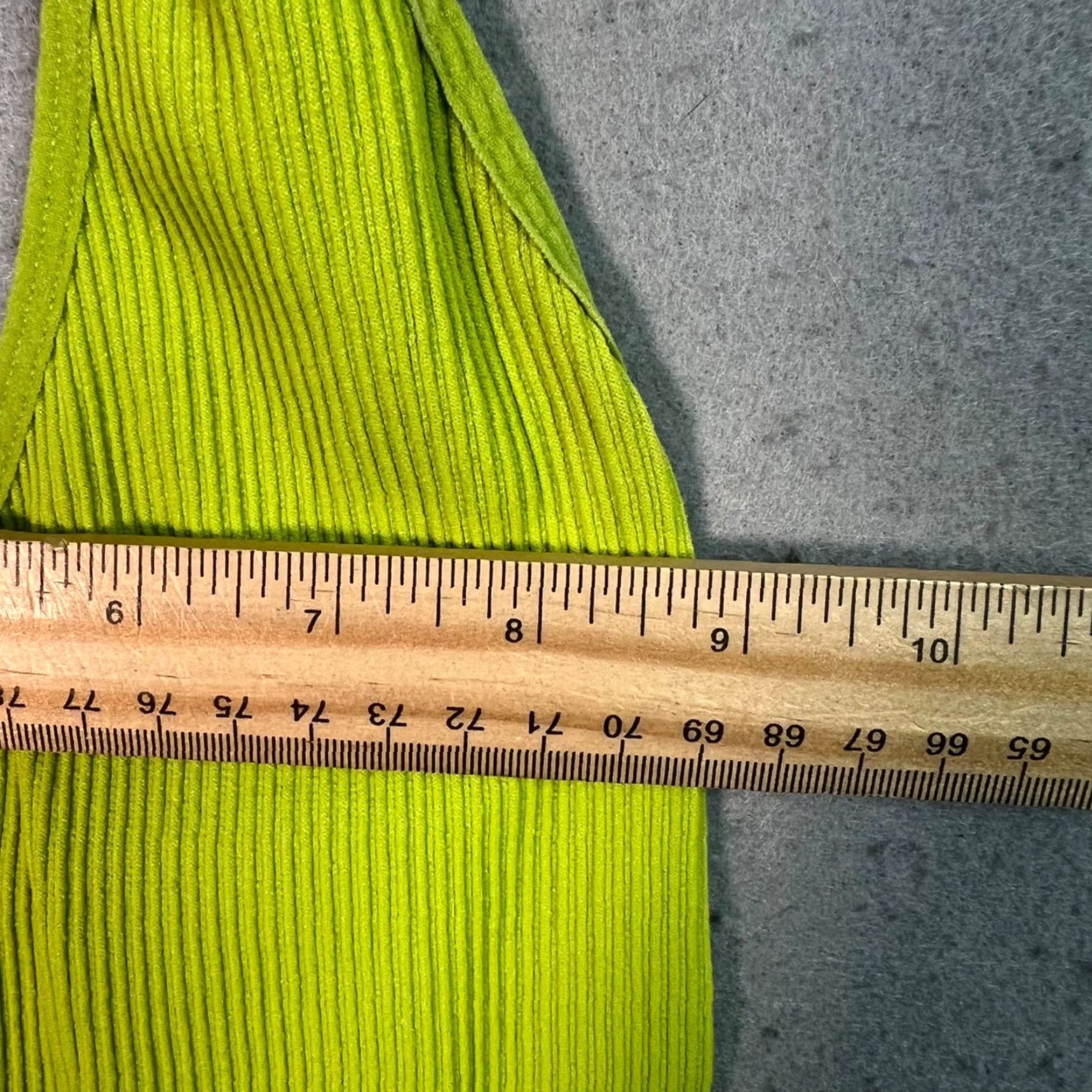 Vintage Sunday Best Womens XS Ribbed Lime Green Halter Top Tank Cropped Summer Spring Casual Women’s XS Lime Green Halter Top Sunday Best Size XS / US 0-2 / IT 36-38 - 5 Thumbnail