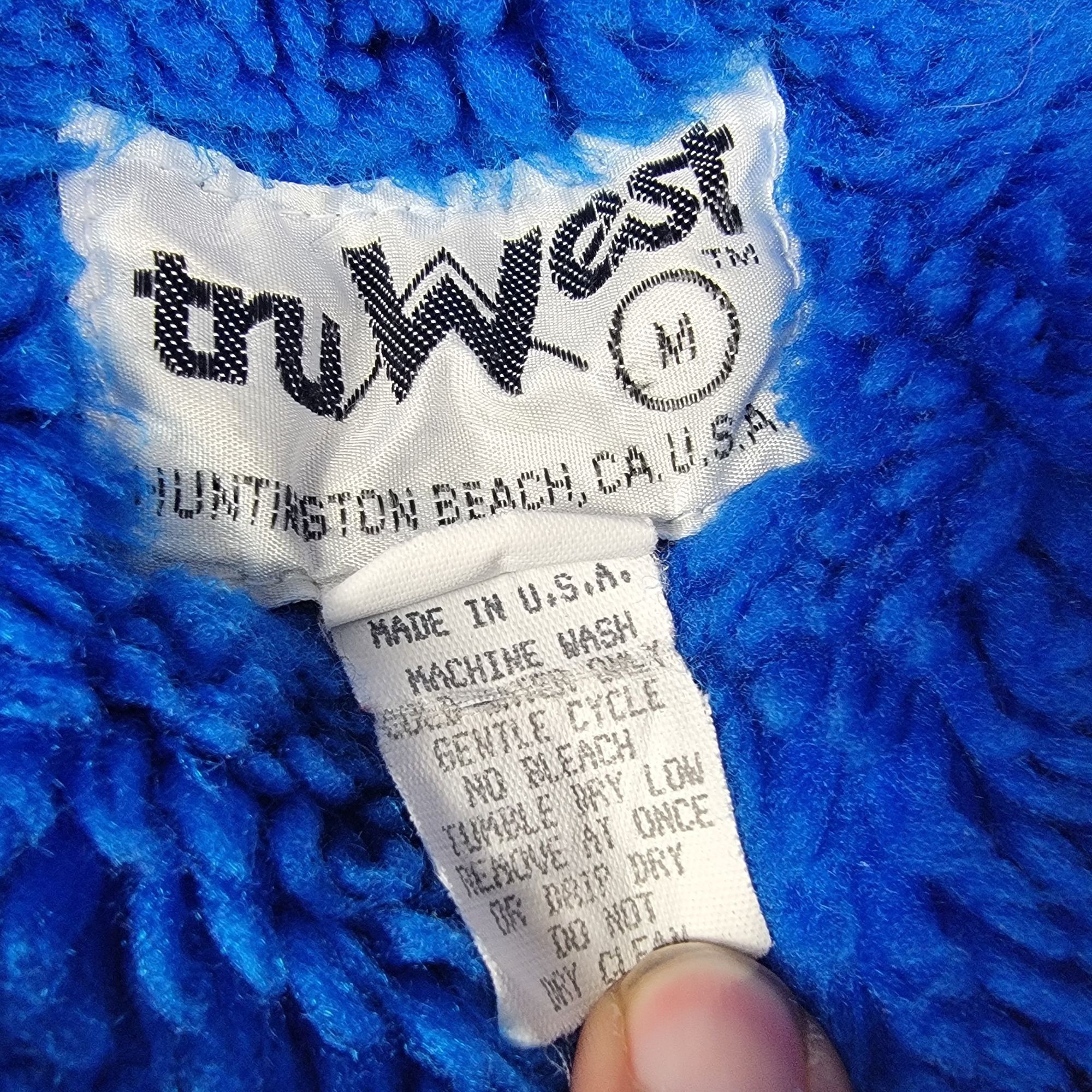 Other × Vintage TruWest Womens Medium Blue Hooded Jacket Coat With Sherpa Fl Size M / US 6-8 / IT 42-44 - 4 Thumbnail