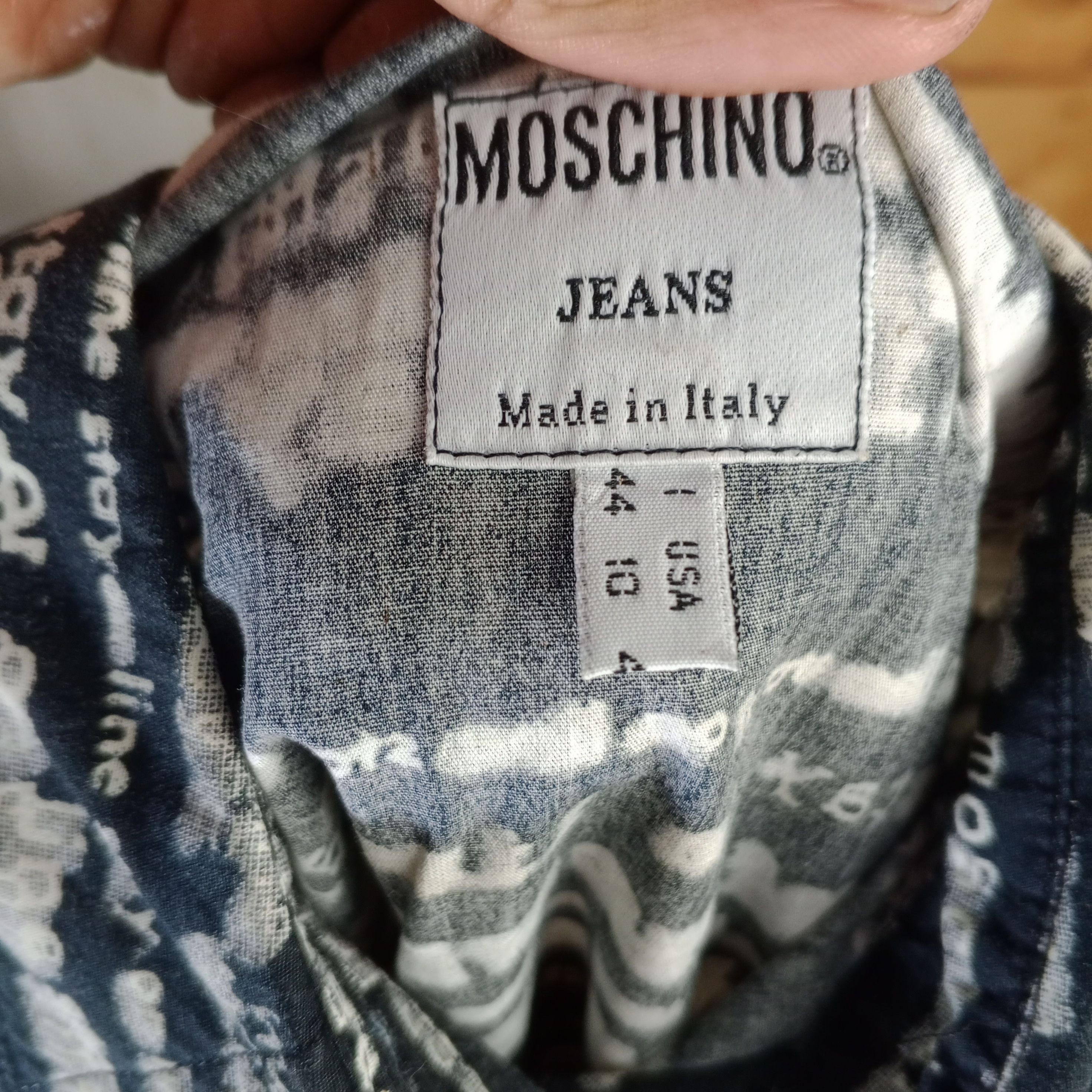 Moschino × Vintage Rare Moschino Stay Online Button Shirt Size L / US 10 / IT 46 - 6 Thumbnail