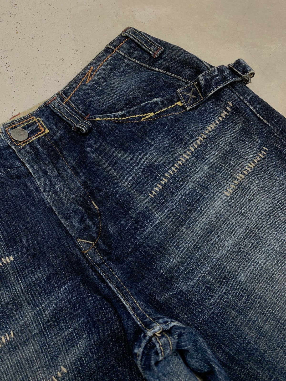 20471120 × Japanese Brand Sweet Camel Flare Kapital Style Whisker Distressed Denim Size US 28 / EU 44 - 9 Thumbnail