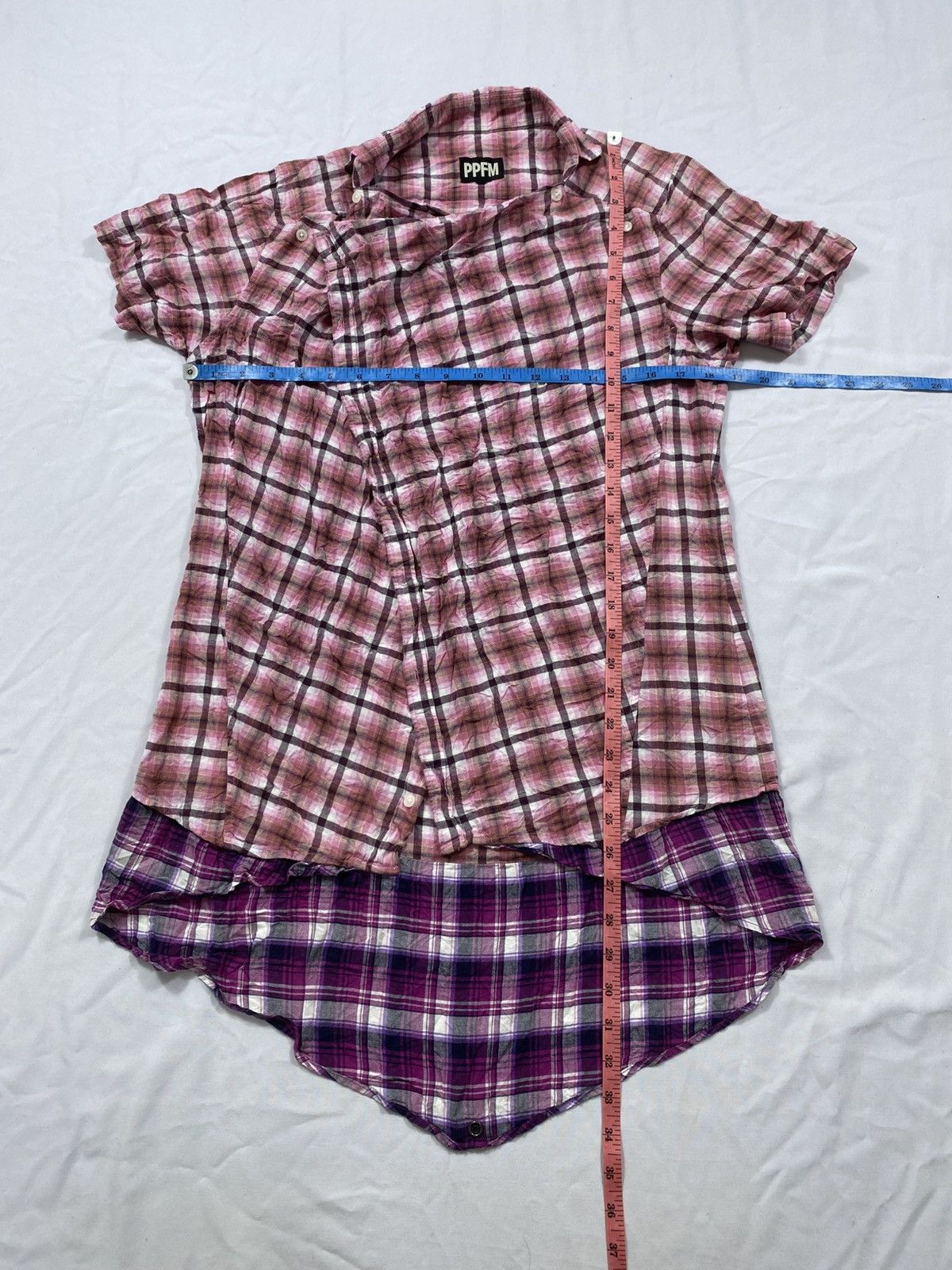 PPFM 2000s PPFM Asymmetrical Flannel Size US M / EU 48-50 / 2 - 8 Thumbnail