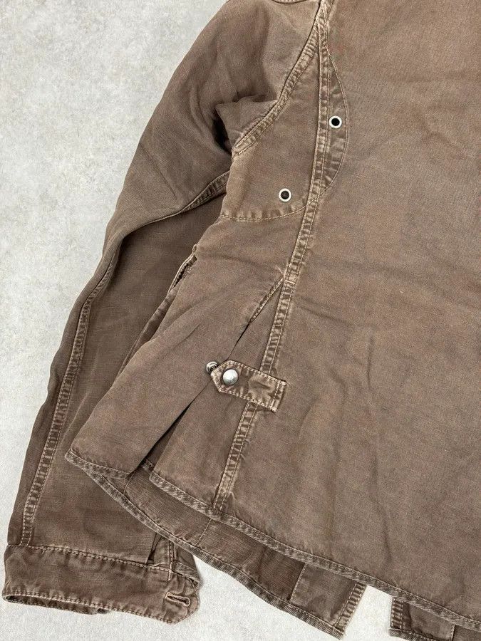 Prada 2000s Prada Light Brown Cotton Linen Cargo Jacket Size M / US 6-8 / IT 42-44 - 11 Thumbnail