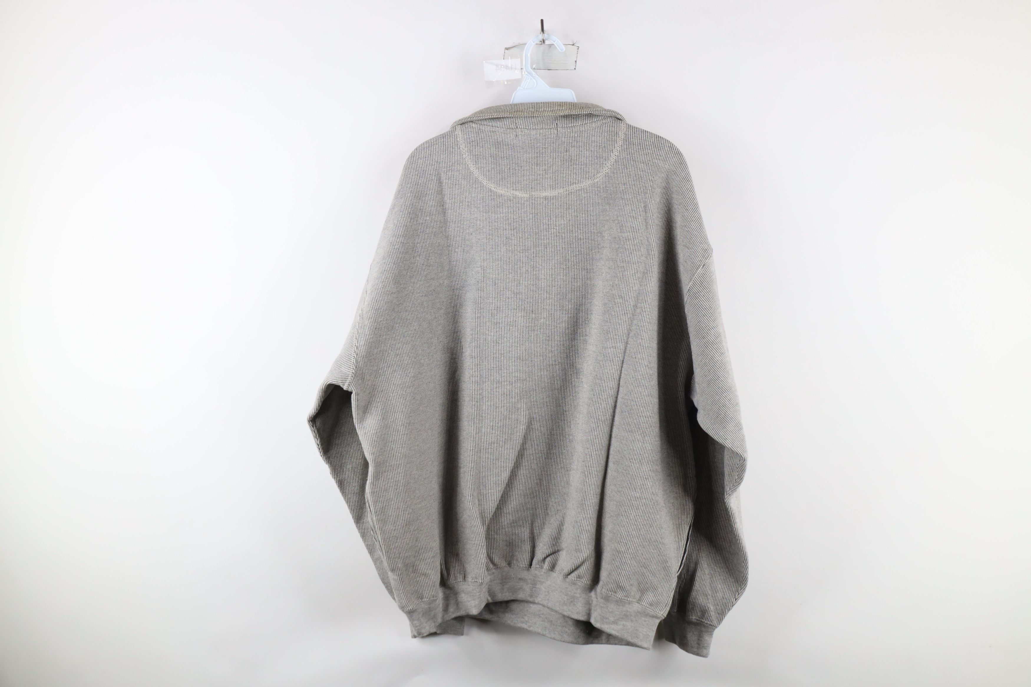 Vintage Vintage 90s Streetwear Striped Half Zip Pullover Sweatshirt Size US L / EU 52-54 / 3 - 9 Thumbnail