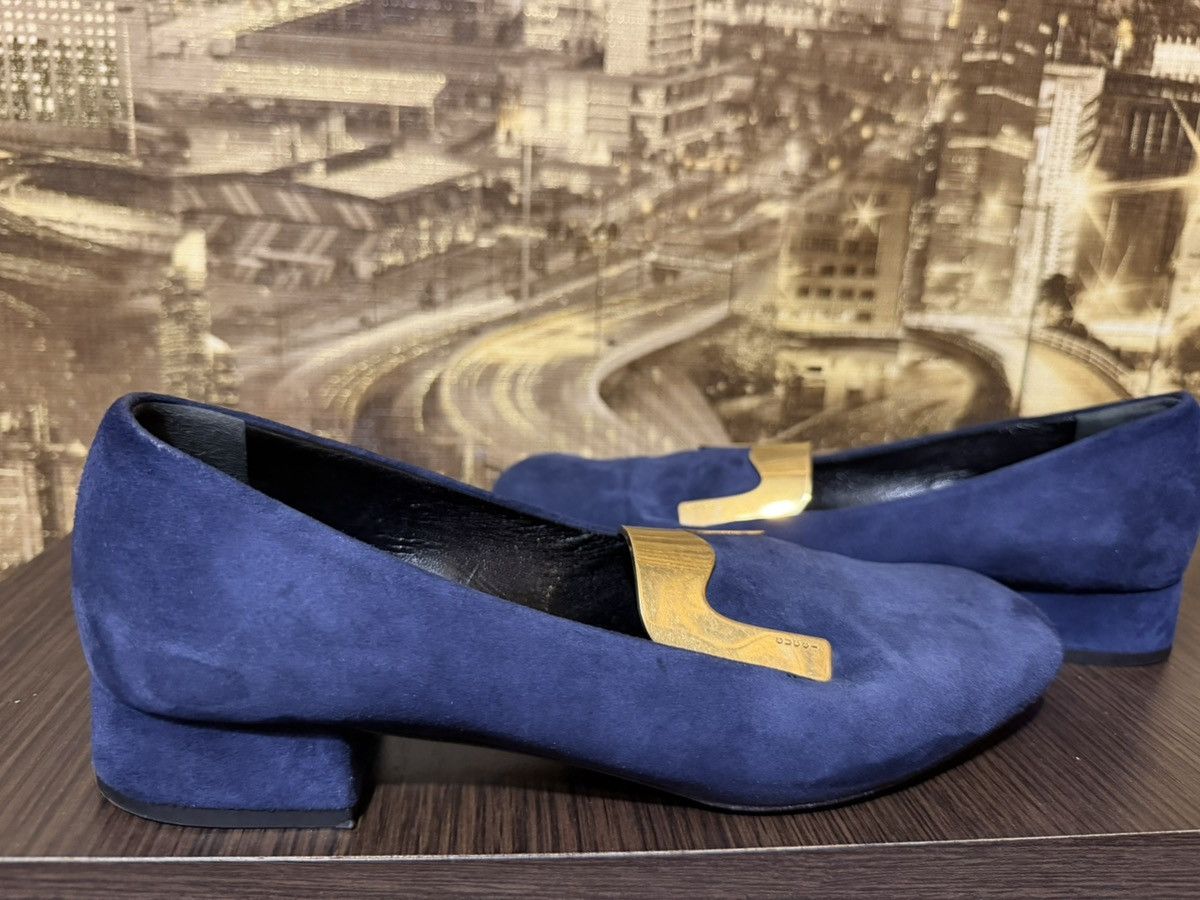 Gucci Gucci Blue Suede Alma Classic Smoking Slippers Size 38 1/2 Size US 6 / IT 36 - 3 Thumbnail