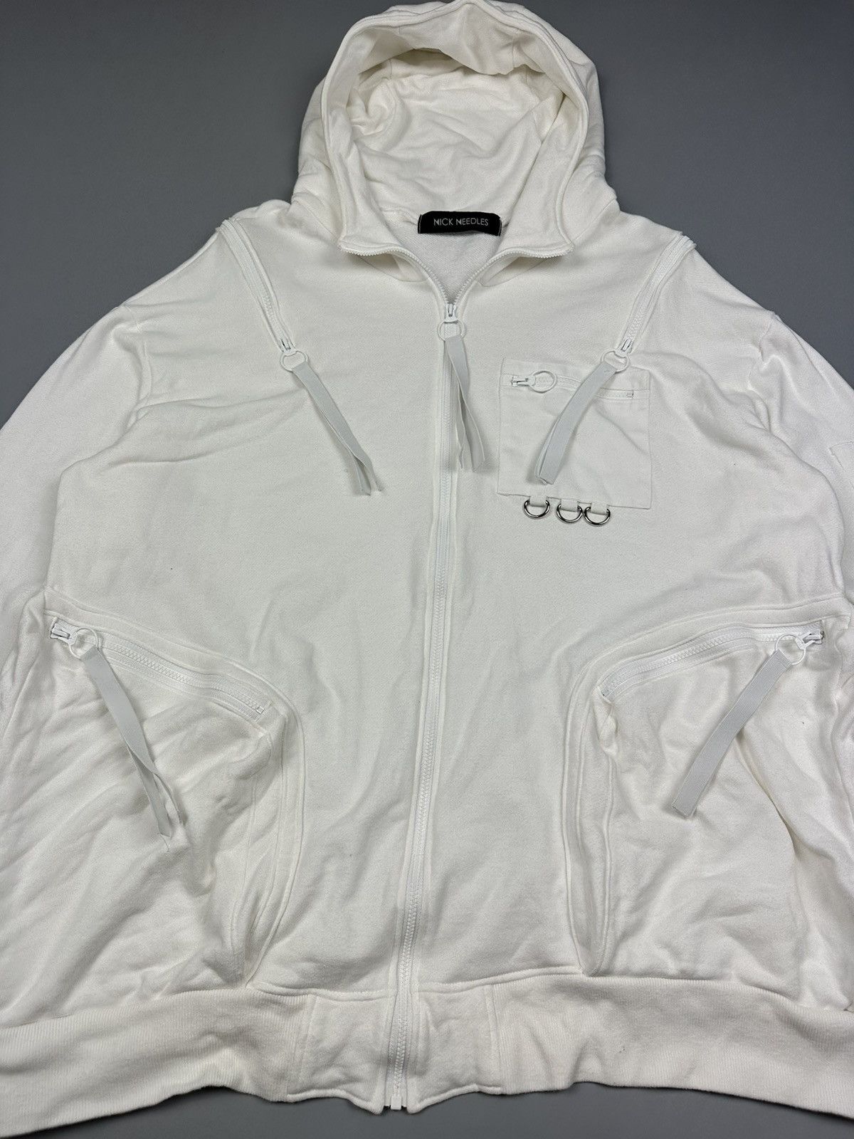 14th Addiction × If Six Was Nine Seditionaries Nick Needles Multiple Zips Off White Hoodies Size US XXL / EU 58 / 5 - 4 Thumbnail