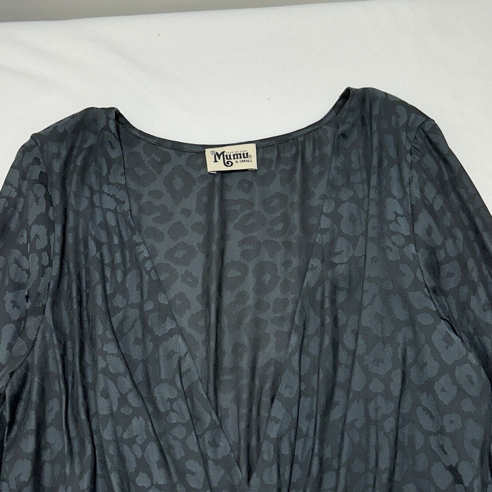 Show Me Your MuMu Show Me Your Mumu XS Black Leopard Richie Flare Sleeve Top Size XS / US 0-2 / IT 36-38 - 2 Thumbnail