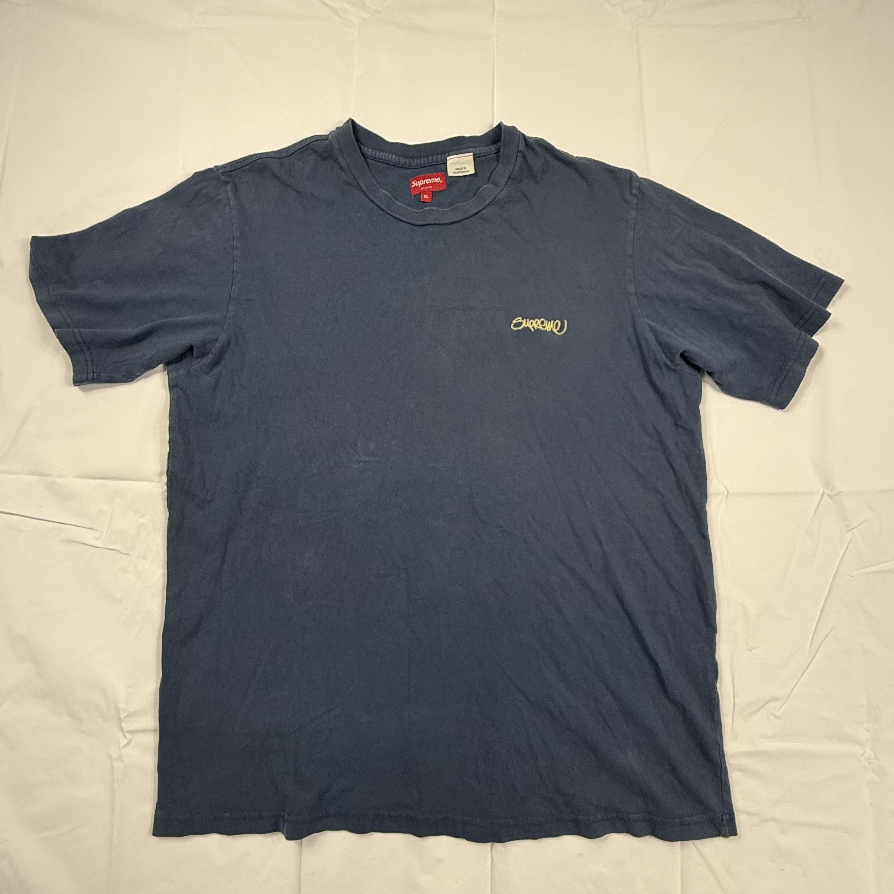 Supreme Supreme washed script logo t shirt | Grailed