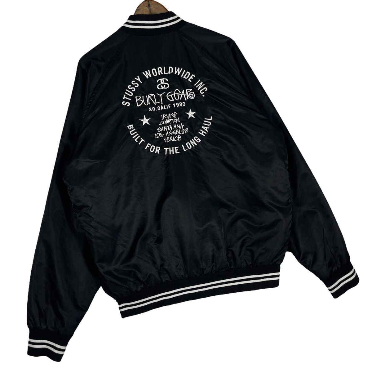 Stussy Stussy Worldwide Burly Gear Varsity Jacket Size US XL / EU 56 / 4 - 3 Thumbnail