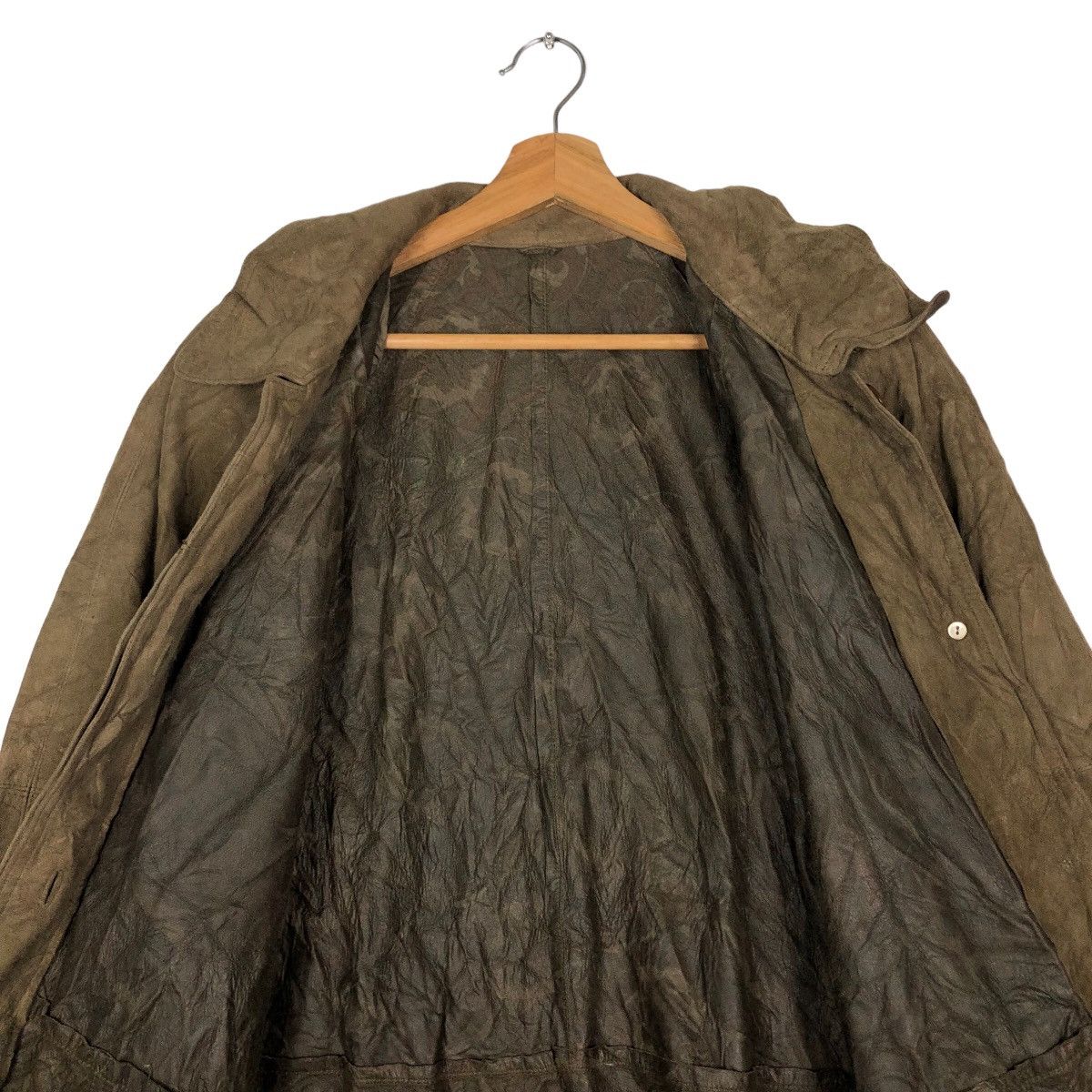Lancel 🔥Rich Brown - Long Fly Jacket Genuine Leather Lance Paris Size US M / EU 48-50 / 2 - 12 Thumbnail