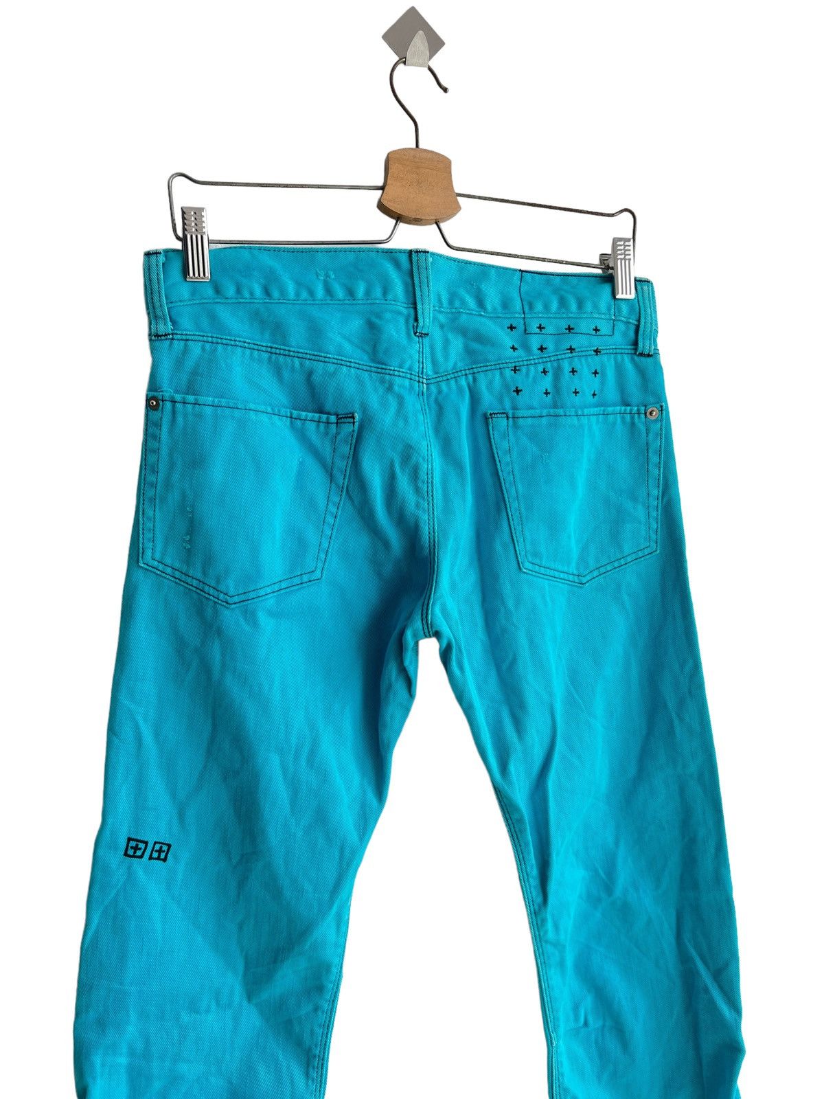 Ksubi OG Ksubi 🇦🇺 Neon Blue Rough Rocker Jeans Denim Turquoise Size US 30 / EU 46 - 3 Thumbnail