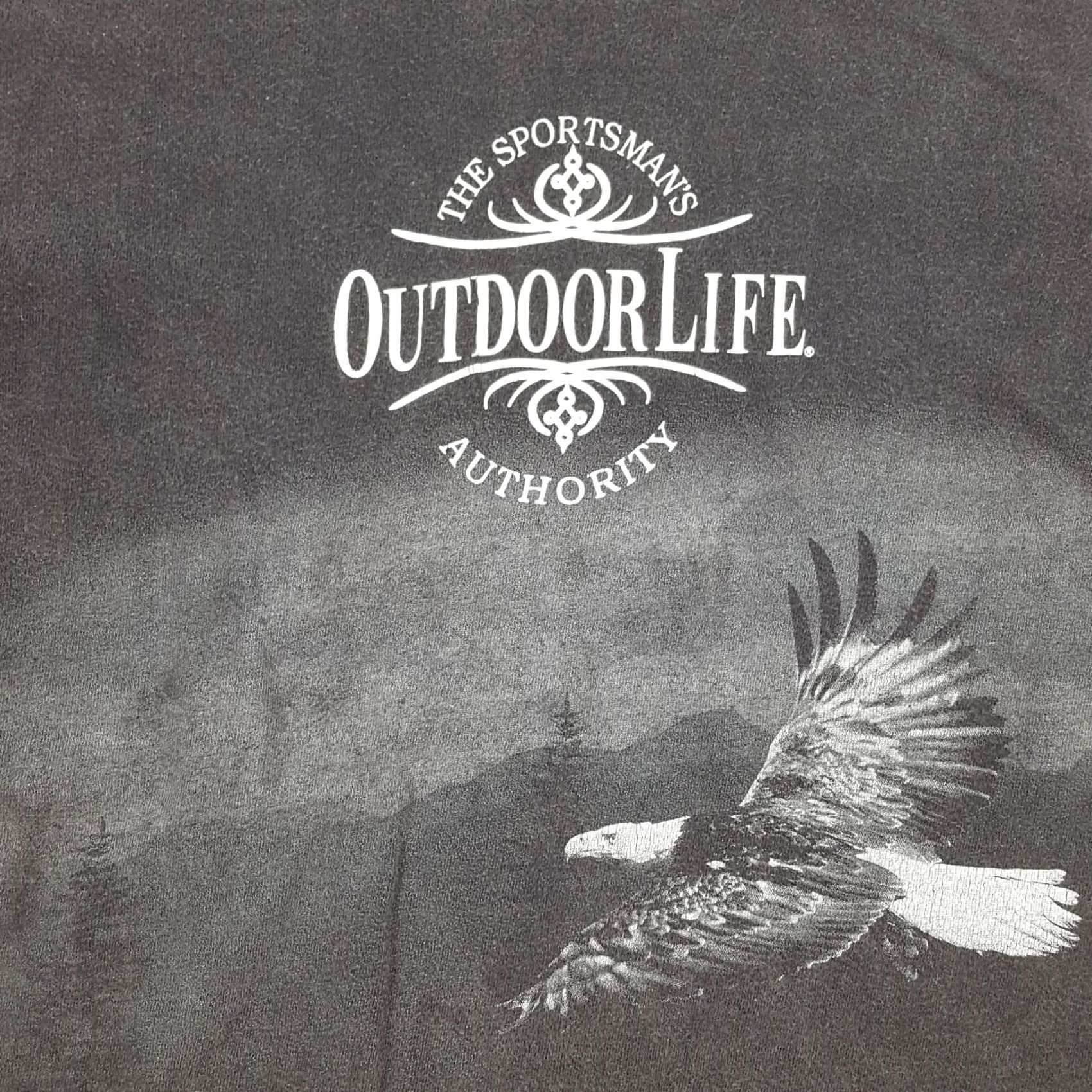 Vintage VINTAGE Outdoor Life T-Shirt Long Sleeve 90s Faded Black Eagle Nature Mens Large XL? Size US L / EU 52-54 / 3 - 3 Thumbnail