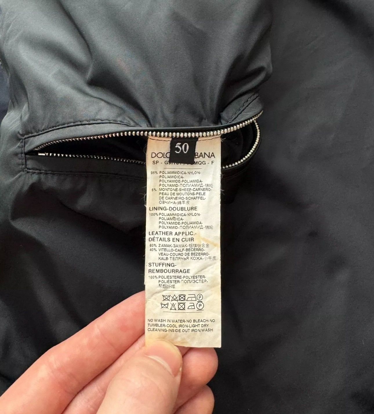 Dolce & Gabbana Men's DOLCE&GABBANA Luxury Bomber Jacket Navy RARE 50 US40 M Size US M / EU 48-50 / 2 - 7 Thumbnail